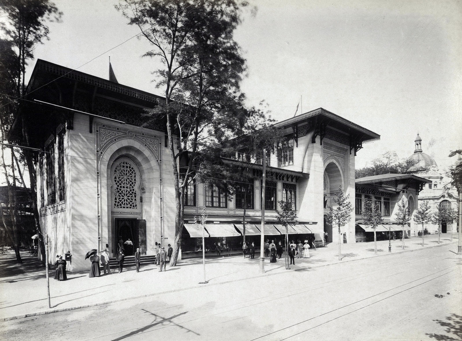 Hungary, Budapest XIV., "Millenniumi kiállítás: A boszniai iparcsarnok épülete. A felvétel 1896-ban készült." A kép forrását kérjük így adja meg: Fortepan / Budapest Főváros Levéltára. Levéltári jelzet: HU.BFL.XV.19.d.1.09.049, 1900, Budapest Főváros Levéltára / Klösz György fényképei, Klösz György, Budapest, Millennium Exhibition, Fortepan #82722