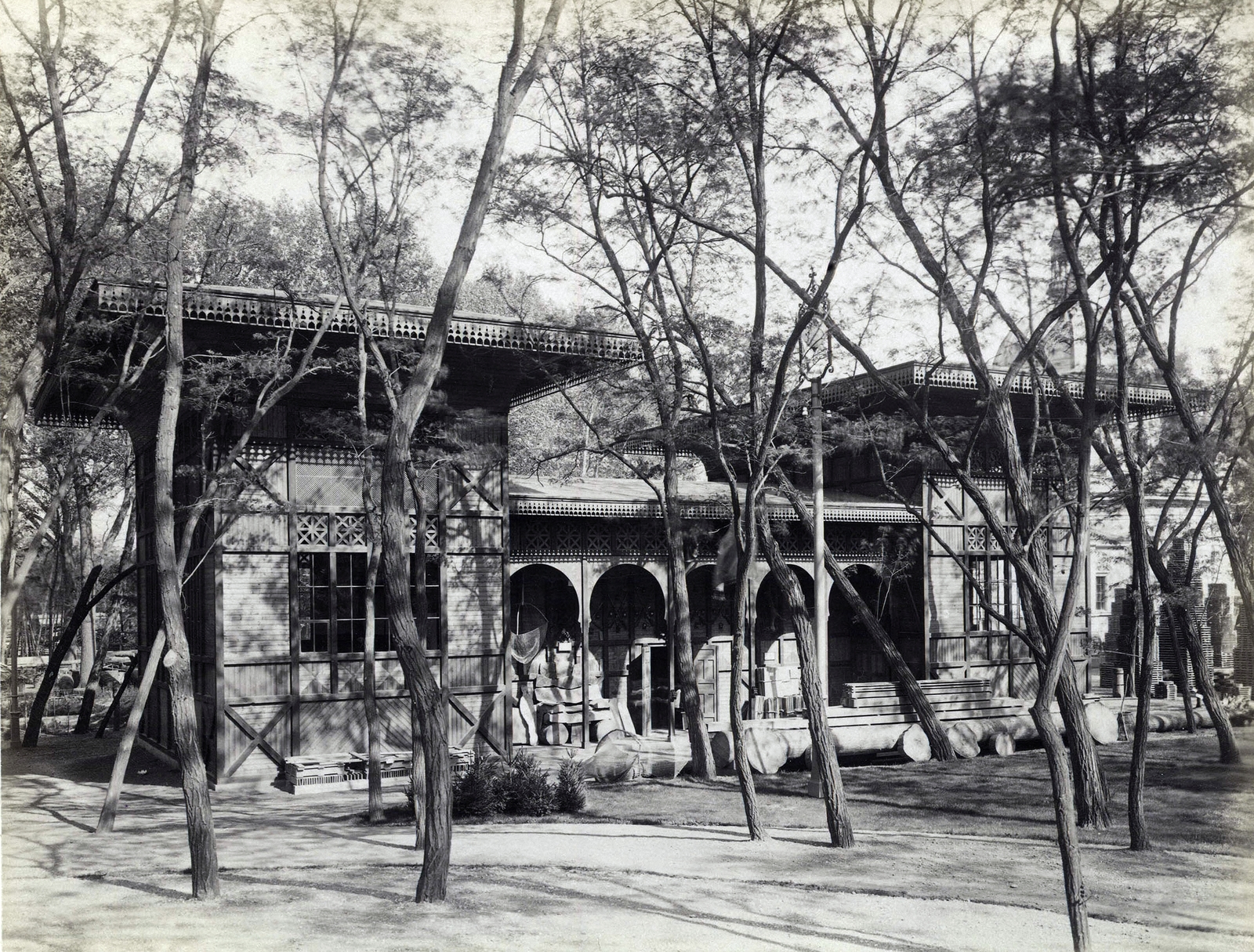 Hungary, Budapest XIV., "Millenniumi kiállítás: A boszniai erdészet pavilonja. A felvétel 1896-ban készült." A kép forrását kérjük így adja meg: Fortepan / Budapest Főváros Levéltára. Levéltári jelzet: HU.BFL.XV.19.d.1.09.050, 1900, Budapest Főváros Levéltára / Klösz György fényképei, Klösz György, Budapest, Millennium Exhibition, Fortepan #82723