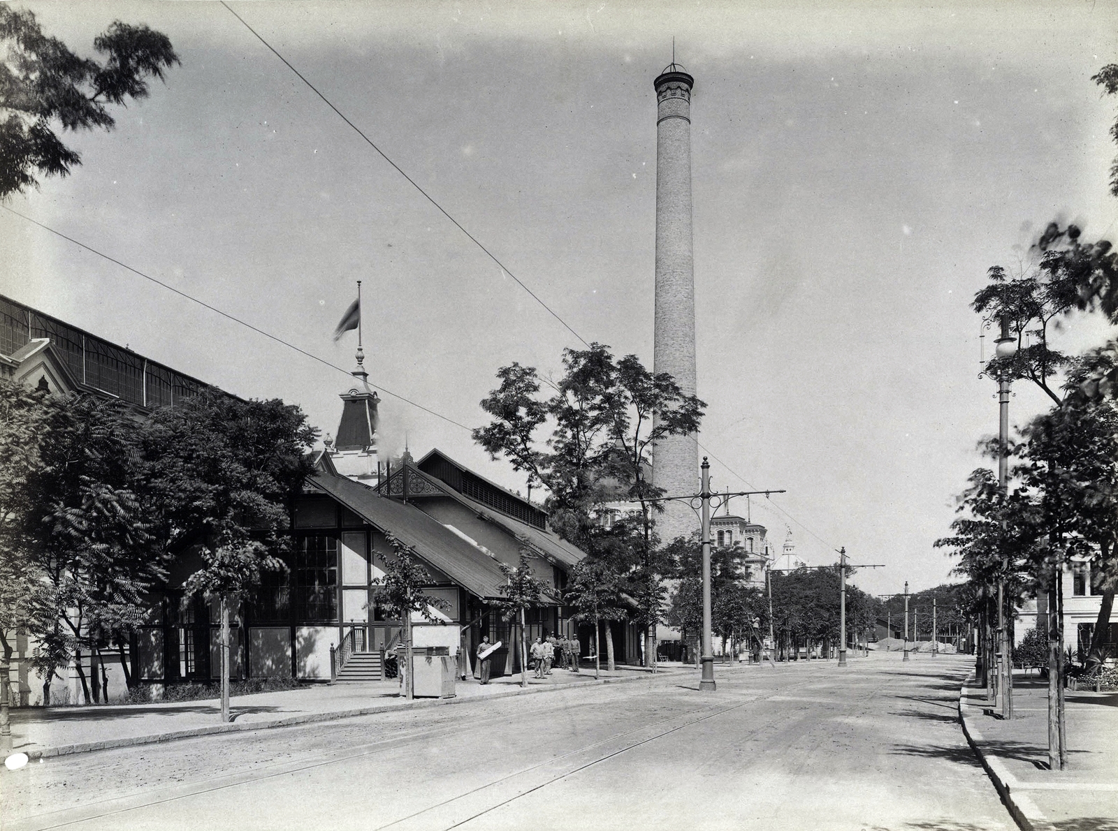 Hungary, Budapest XIV., "Millenniumi kiállítás: Kazánház épülete. A felvétel 1896-ban készült." A kép forrását kérjük így adja meg: Fortepan / Budapest Főváros Levéltára. Levéltári jelzet: HU.BFL.XV.19.d.1.09.077, 1900, Budapest Főváros Levéltára / Klösz György fényképei, Klösz György, Budapest, Millennium Exhibition, Fortepan #82736