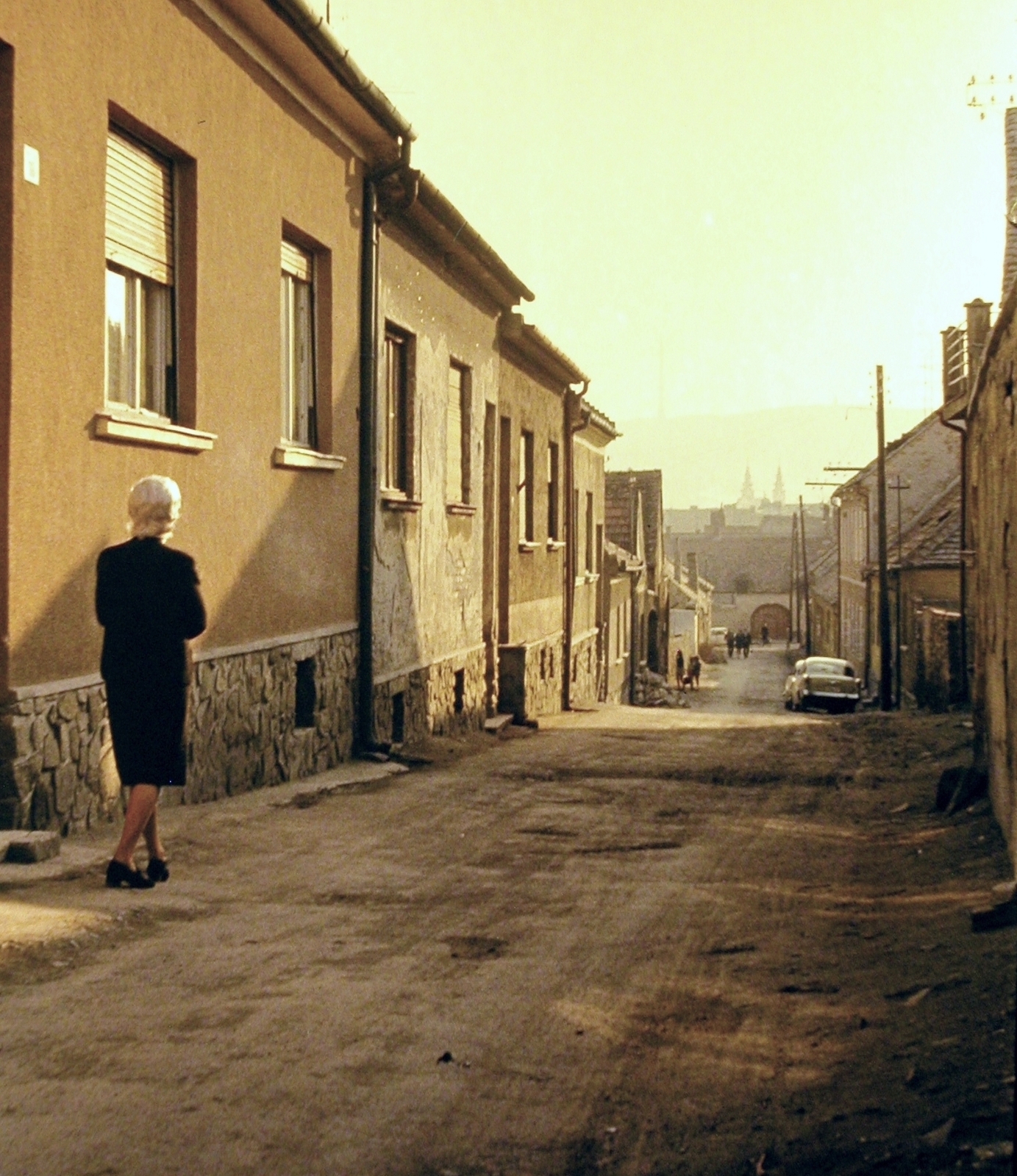Hungary, Sopron, Hegy utca, a távolban a Domonkos templom tornyai., 1966, Fortepan, colorful, street view, Fortepan #8290