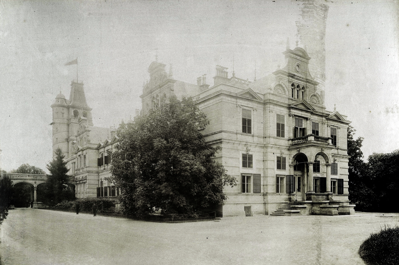 Hungary, Szabadkígyós, Wenckheim-kastély. A felvétel 1895-1899 között készült. A kép forrását kérjük így adja meg: Fortepan / Budapest Főváros Levéltára. Levéltári jelzet: HU.BFL.XV.19.d.1.11.203, 1900, Budapest Főváros Levéltára / Klösz György fényképei, Klösz György, castle, Fortepan #83295