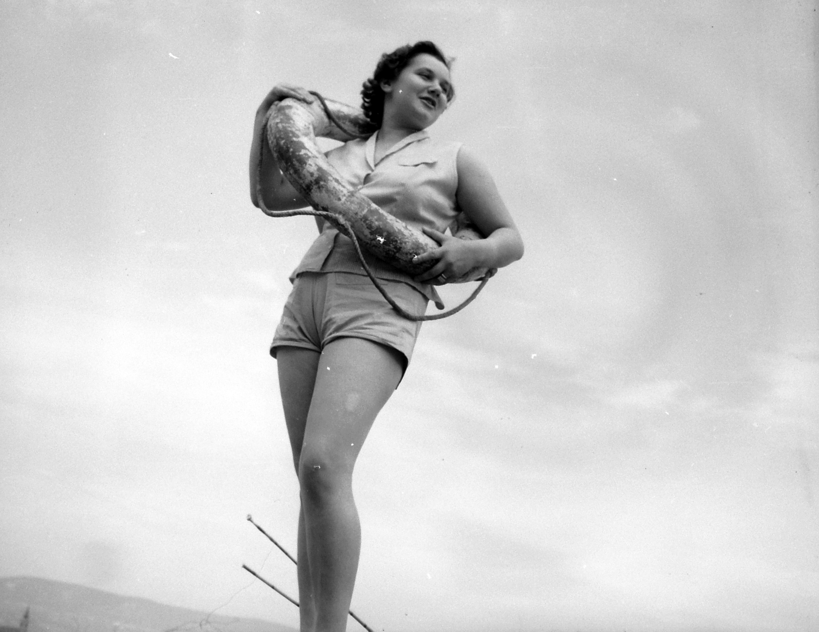 1958, Fortepan, portrait, bottom view, lifebelt, Fortepan #8346