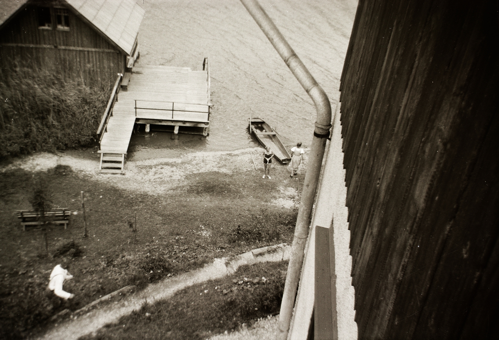 Ausztria, Naggl, Weissensee., 1939, Ebner, tó, kikötő, csatorna, csónak, Fortepan #83632