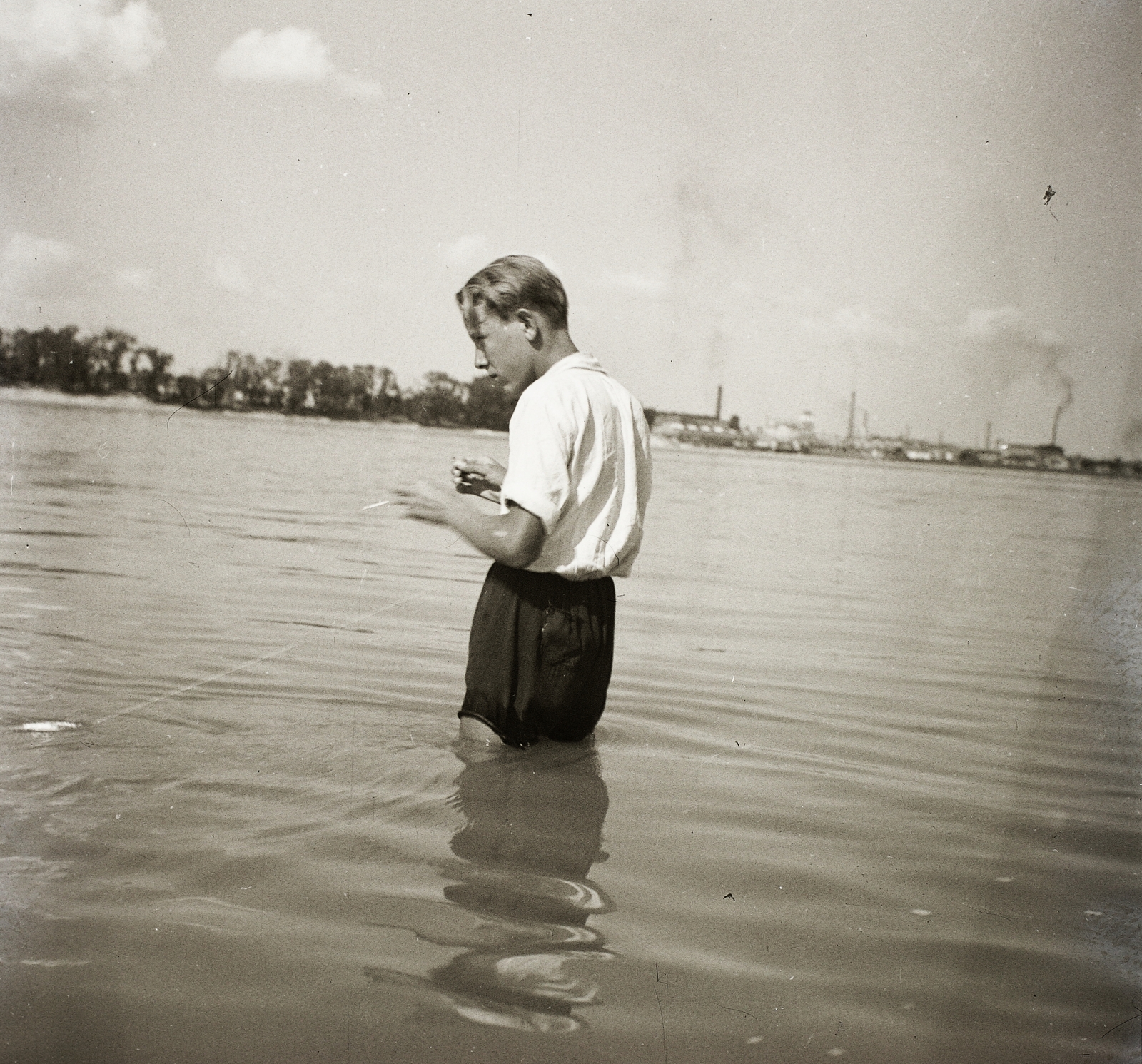 1935, Ebner, fishing, Fortepan #83779