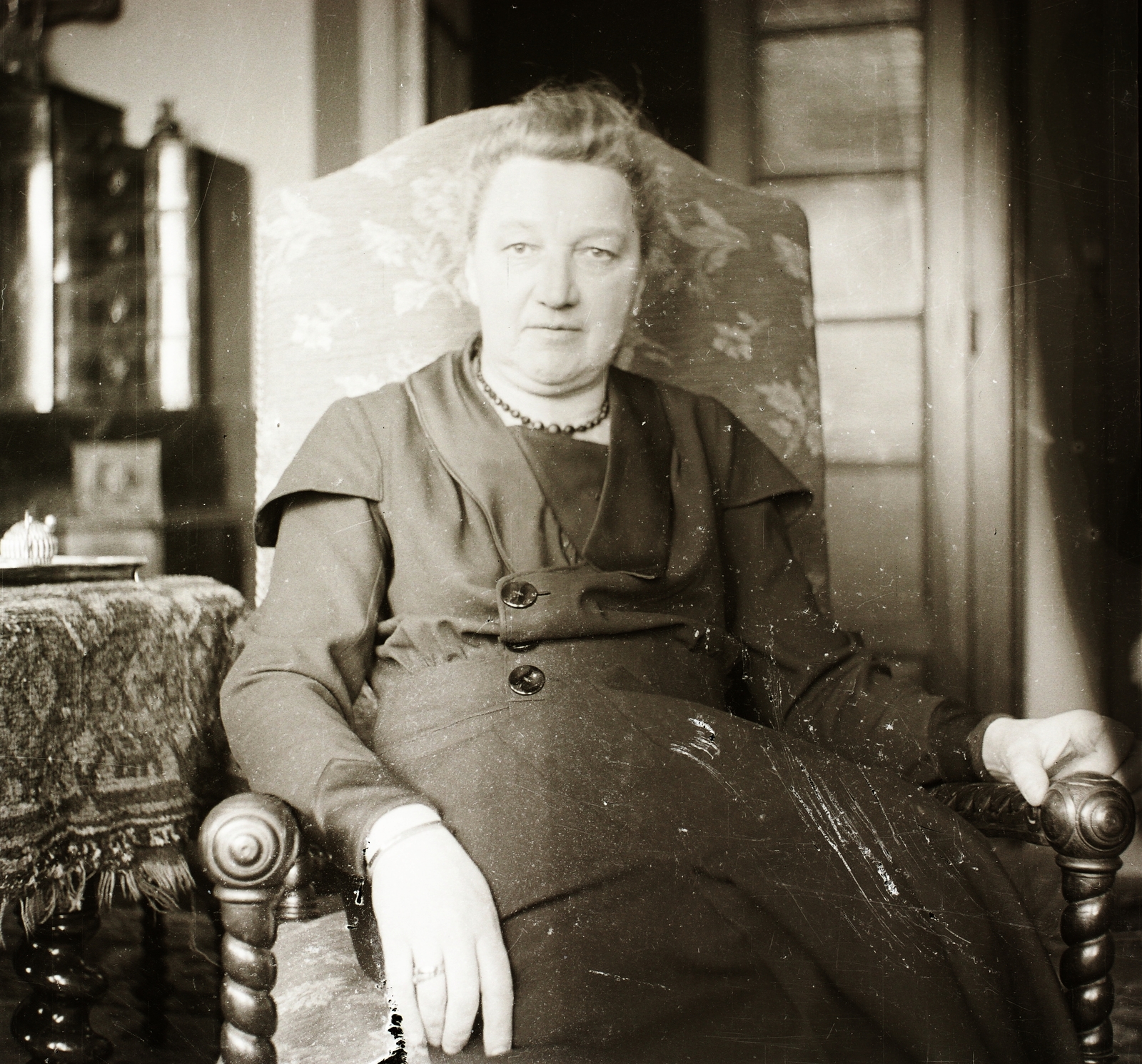 1936, Ebner, portré, nő, fotel, koloniál bútor, Fortepan #83920