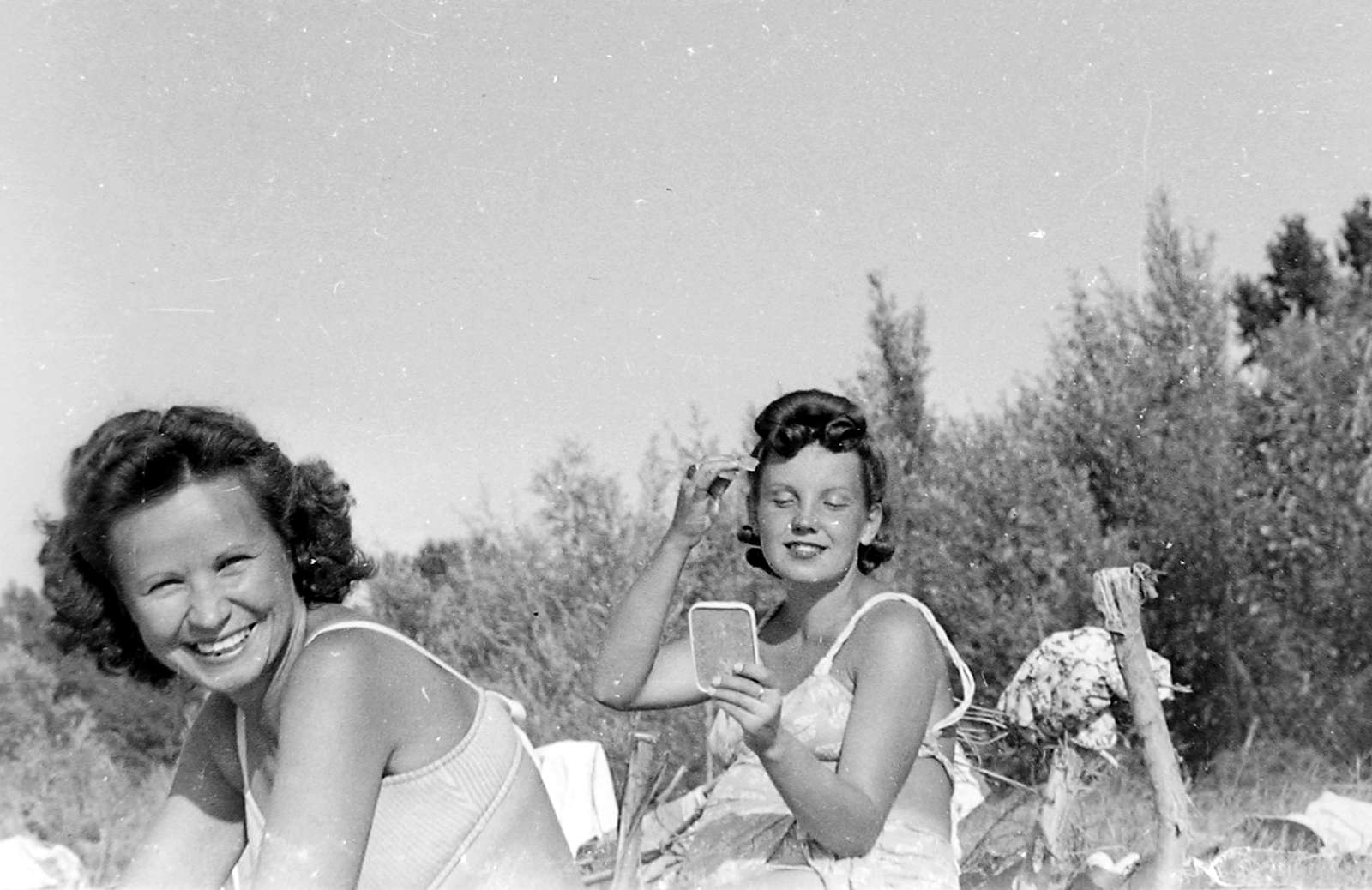 1951, Fortepan, fashion, bathing suit, beauty treatment, Fortepan #8436