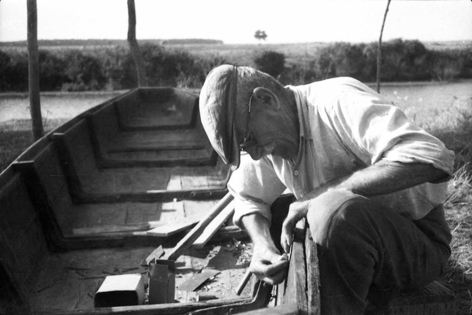 1942, Morvay Kinga, Morvay Lajos, boat, DIY, Fortepan #84438