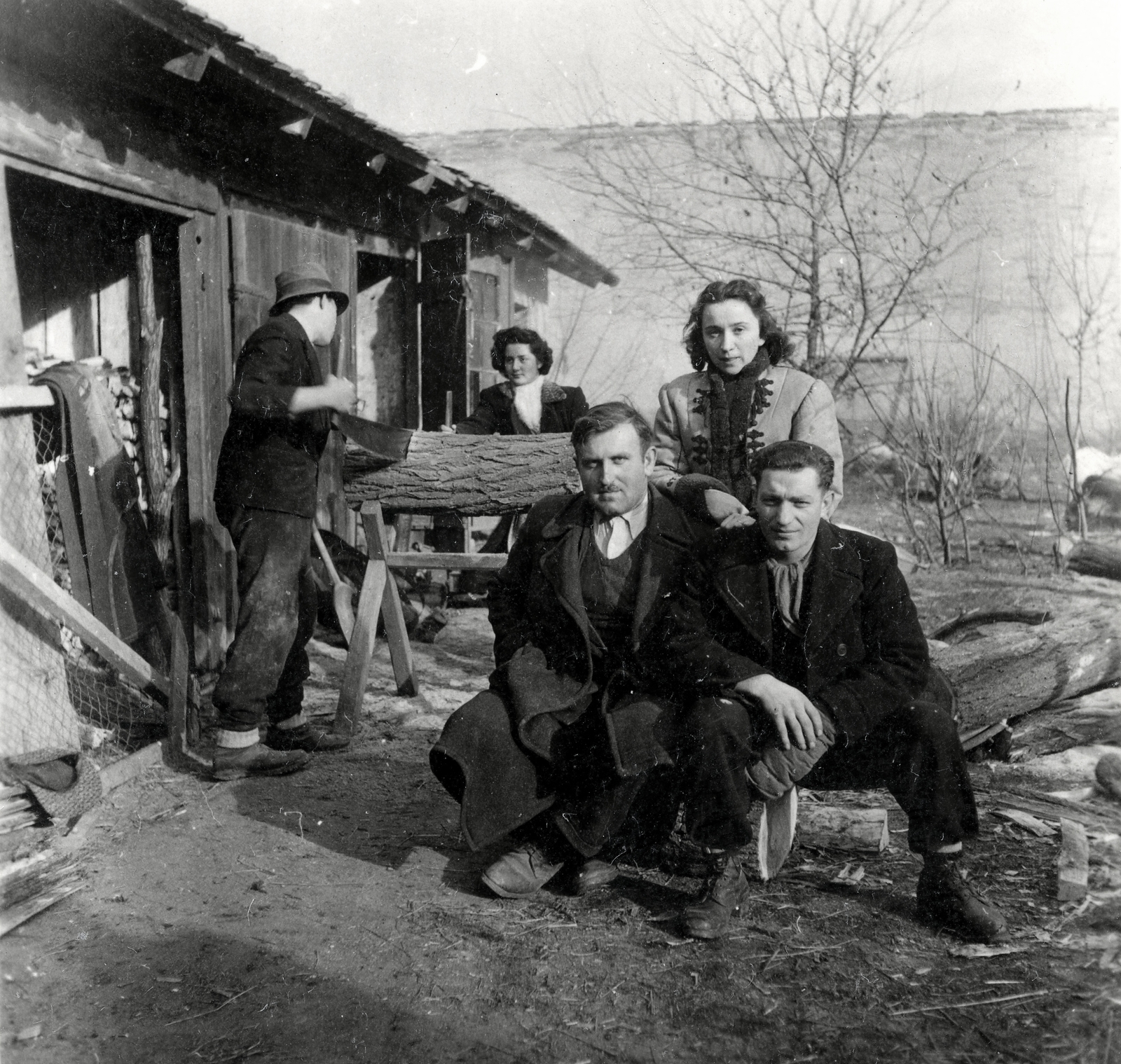 1940, Morvay Kinga, Morvay Lajos, saw, saw-buck, Fortepan #84517