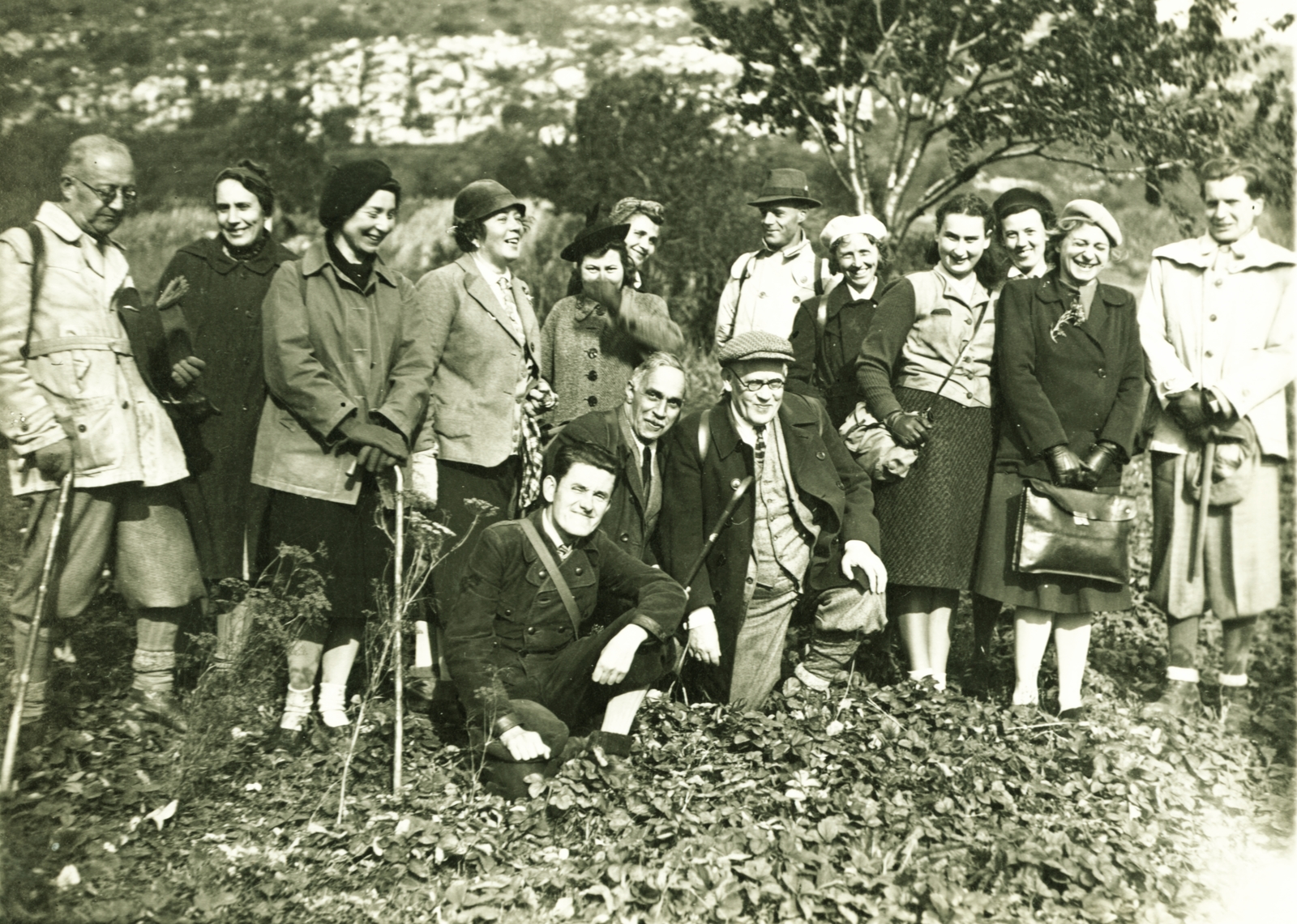 1938, Kovácsné Farkas Judit, excursion, walking cane, Fortepan #84755