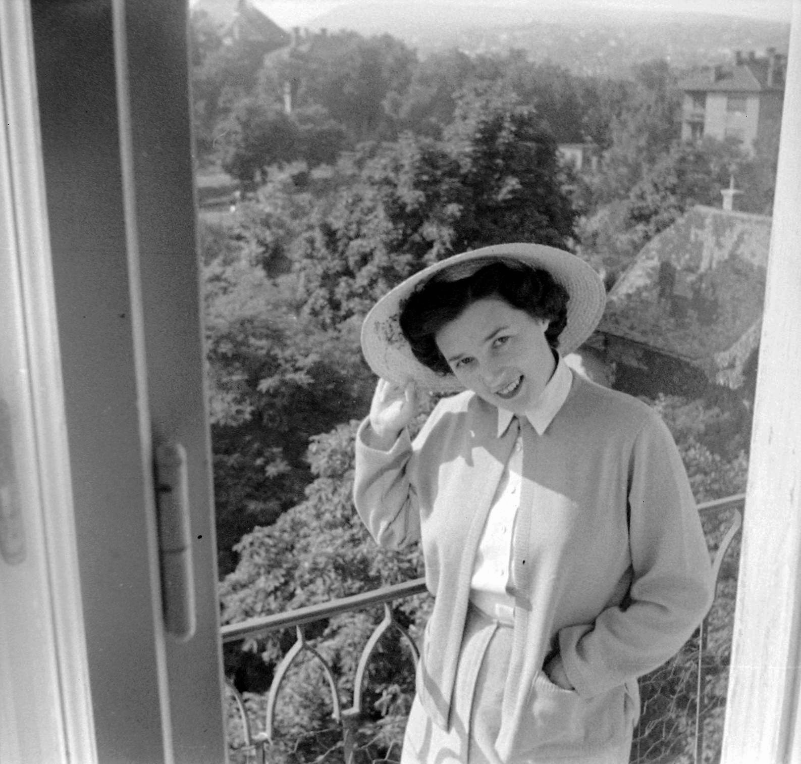 1948, Fortepan, portré, látkép, kalap, hölgy, Fortepan #8478