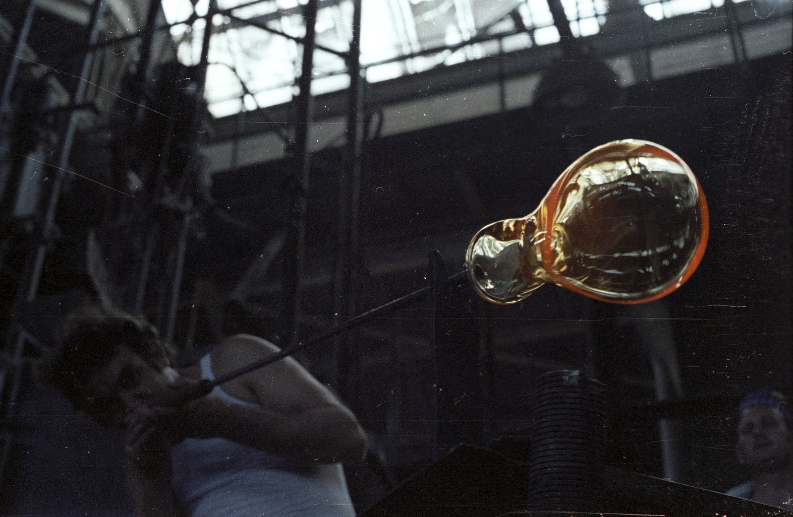1978, Erdei Katalin, colorful, glass production, glass-blowing, Fortepan #84974