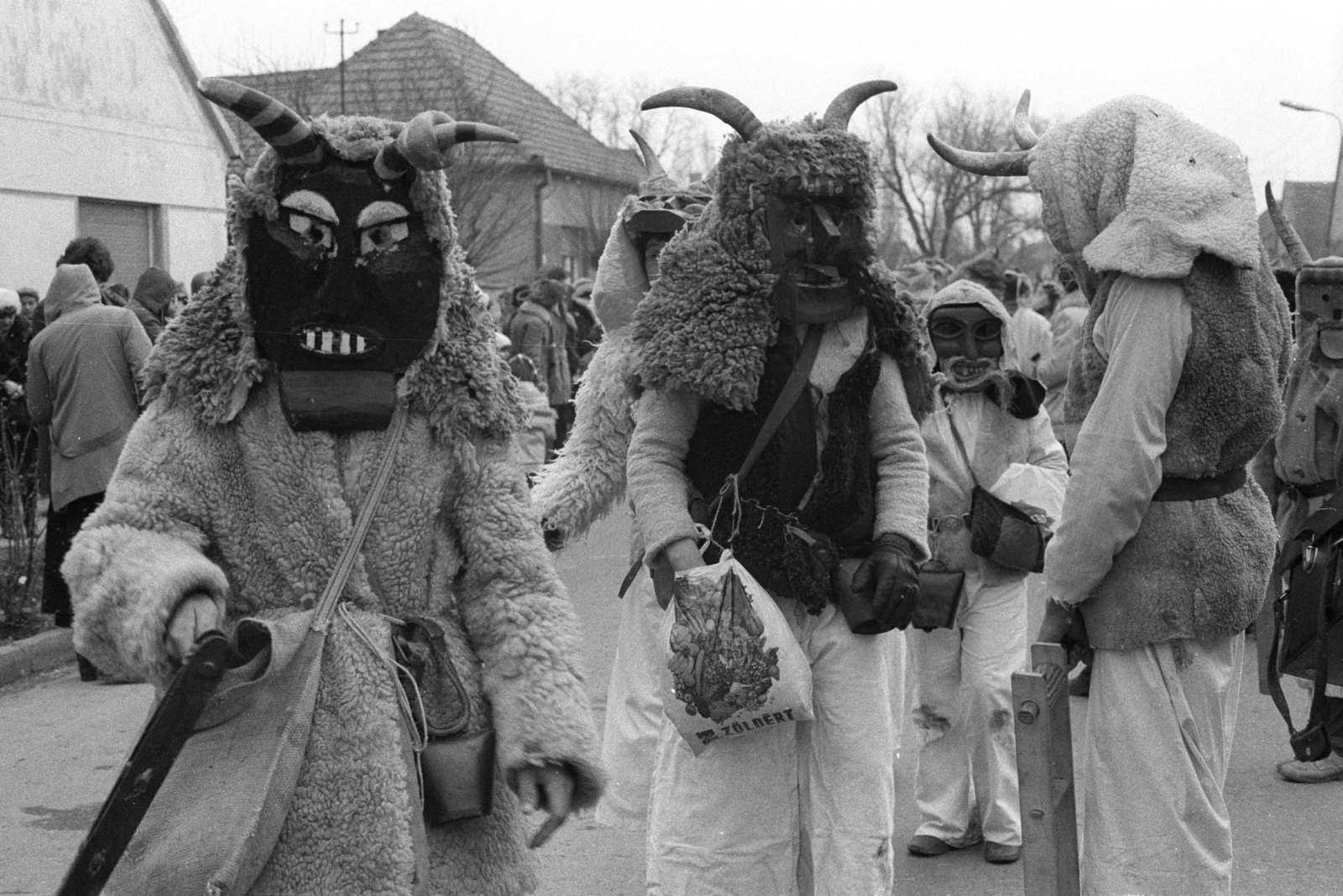 Hungary, Mohács, busójárás idején., 1979, Erdei Katalin, mask, Fortepan #85029