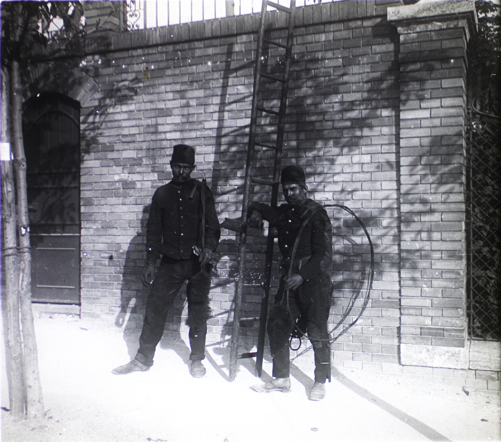 1905, Bejczy Sándor, létra, kéményseprő, Fortepan #85072