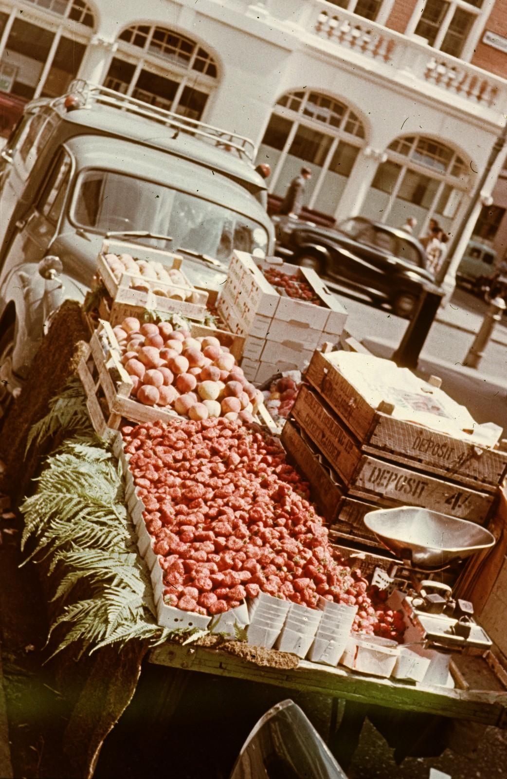 United Kingdom, 1961, Métneki János dr, colorful, commercial vehicle, automobile, greengrocer, Fortepan #85094