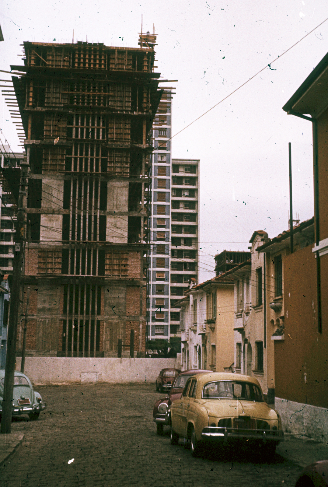 1969, Métneki János dr, színes, automobil, Volkswagen Bogár, Renault Dauphine, Fortepan #85150