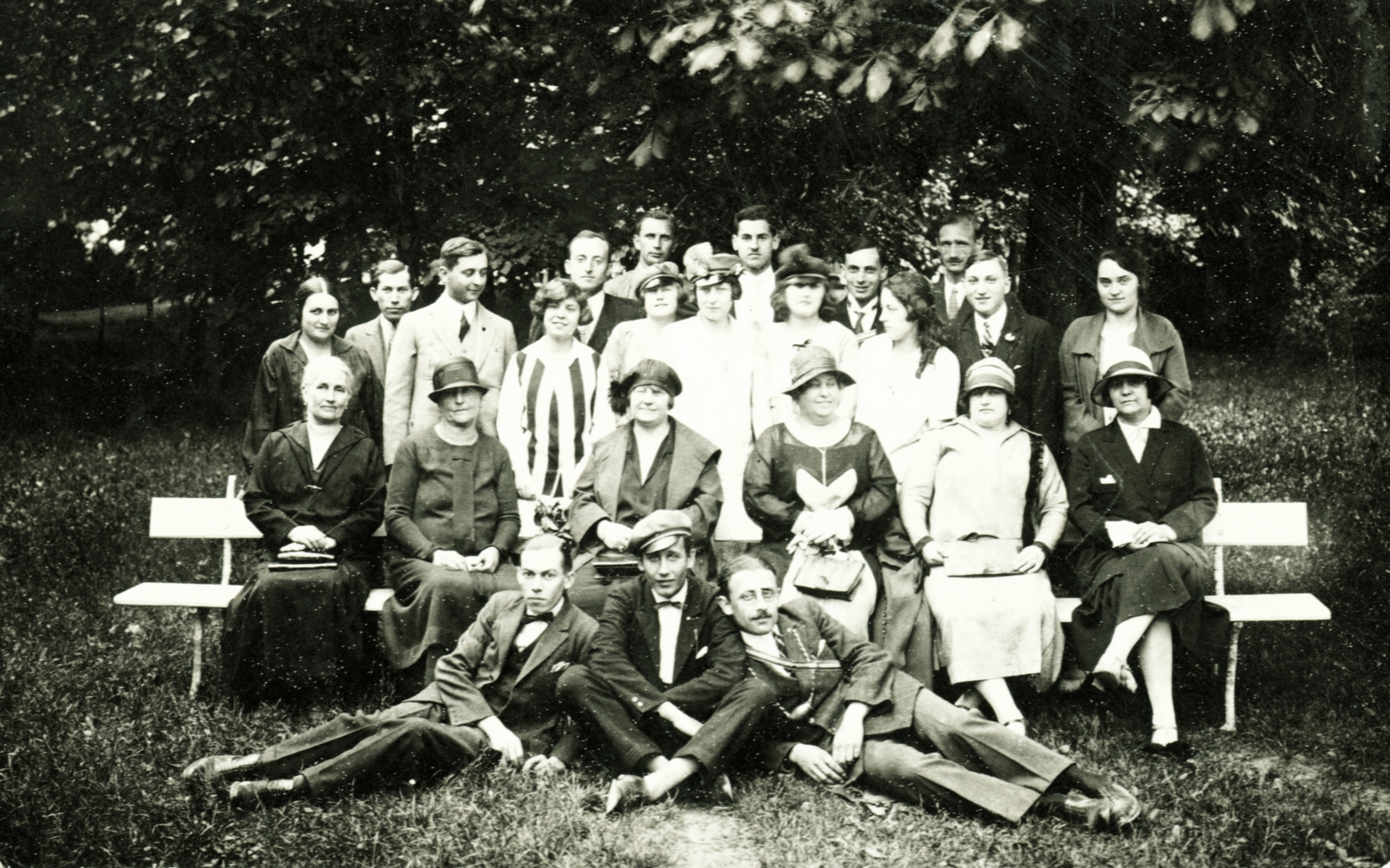 1921, Császy Alice, hat, garden, tableau, Fortepan #85169