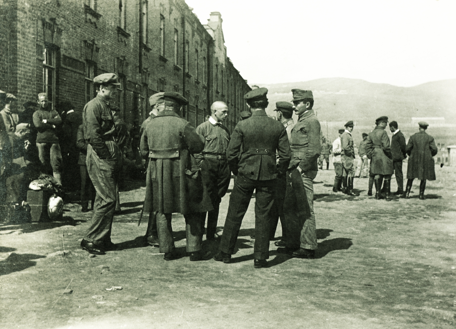 Oroszország, Vlagyivosztok, hadifogolytábor a Pervaja Recska negyedben, a mai Karjernaja utca környékén., 1919, Lőw Miklós, első világháború, hadifogoly, Fortepan #85321