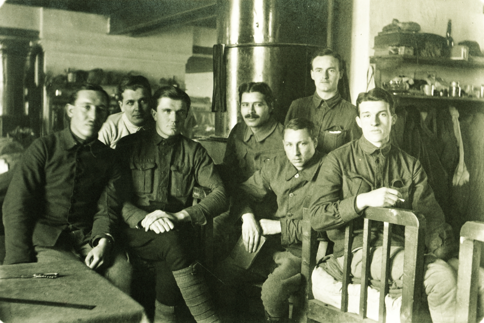 1918, Lőw Miklós, prisoner of war, quarters, Fortepan #85336