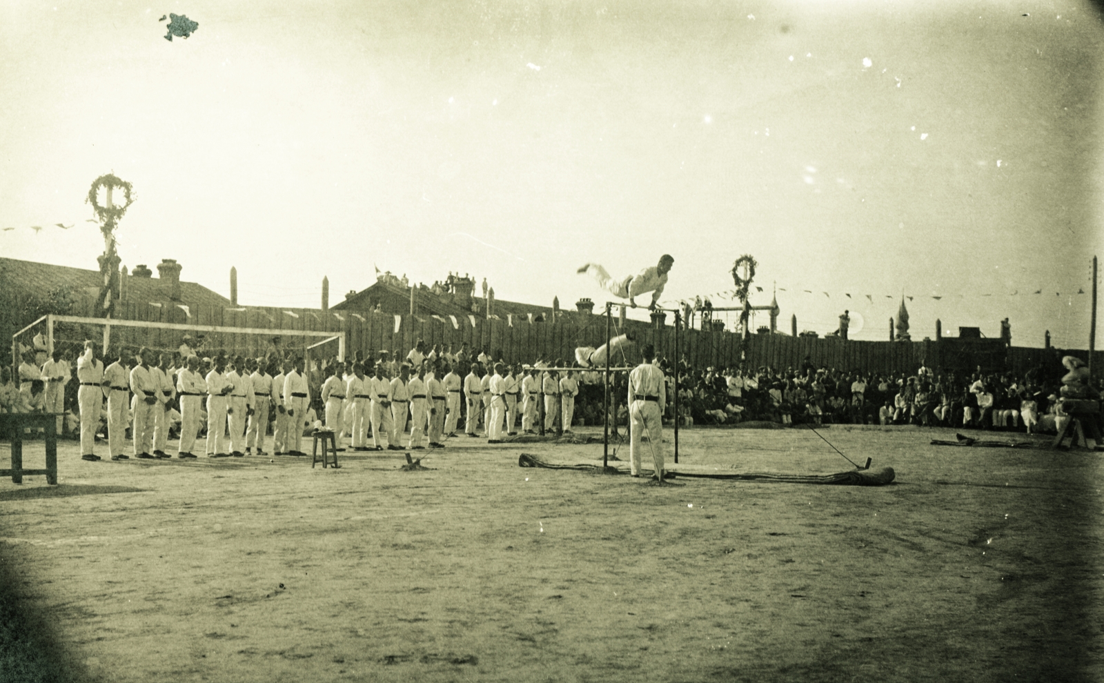 Russia, 1919, Lőw Miklós, prisoner of war, athletics, Exercise Equipment, Fortepan #85338