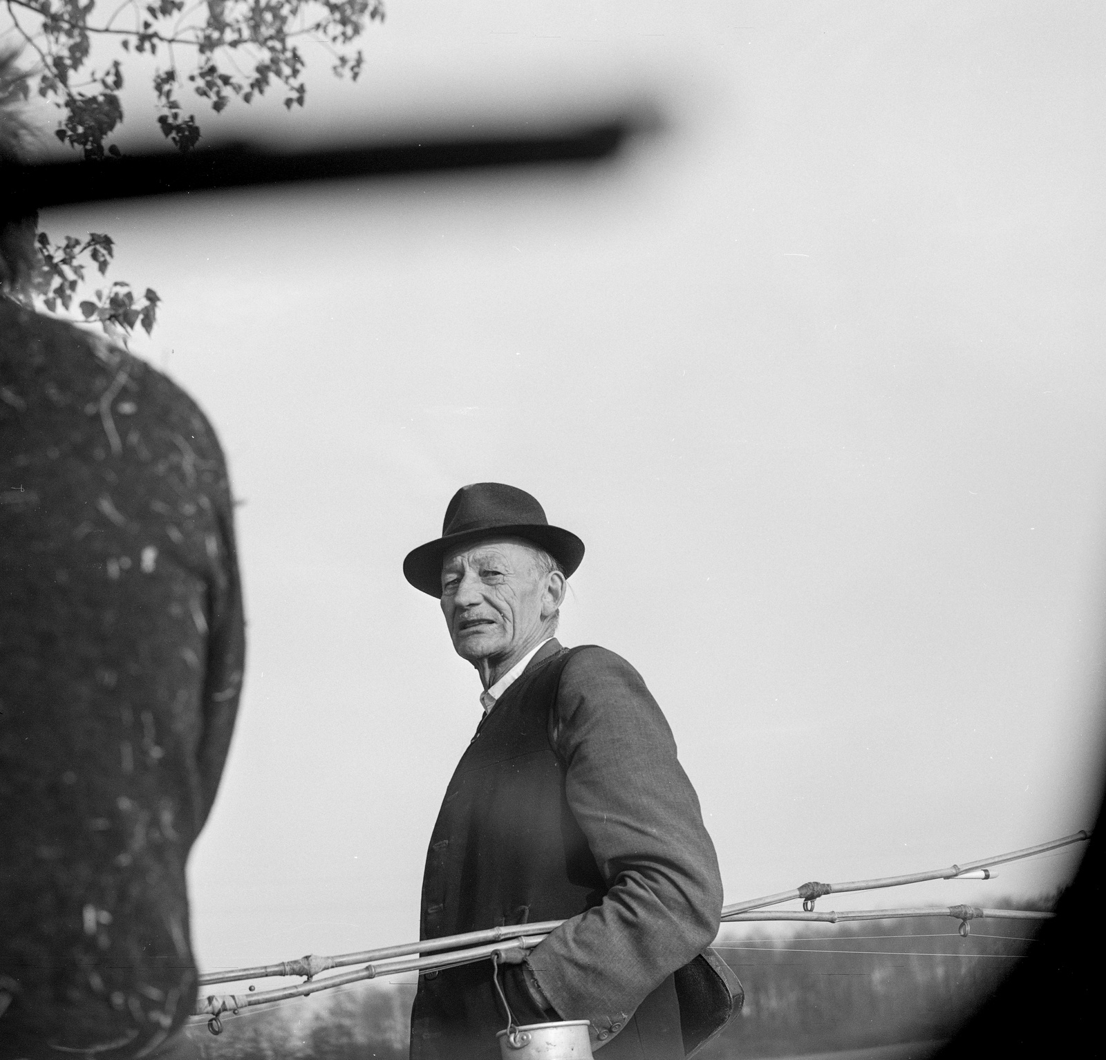 1974, Erdei Katalin, fishing, can, milk can, fishing rod, Fortepan #85480