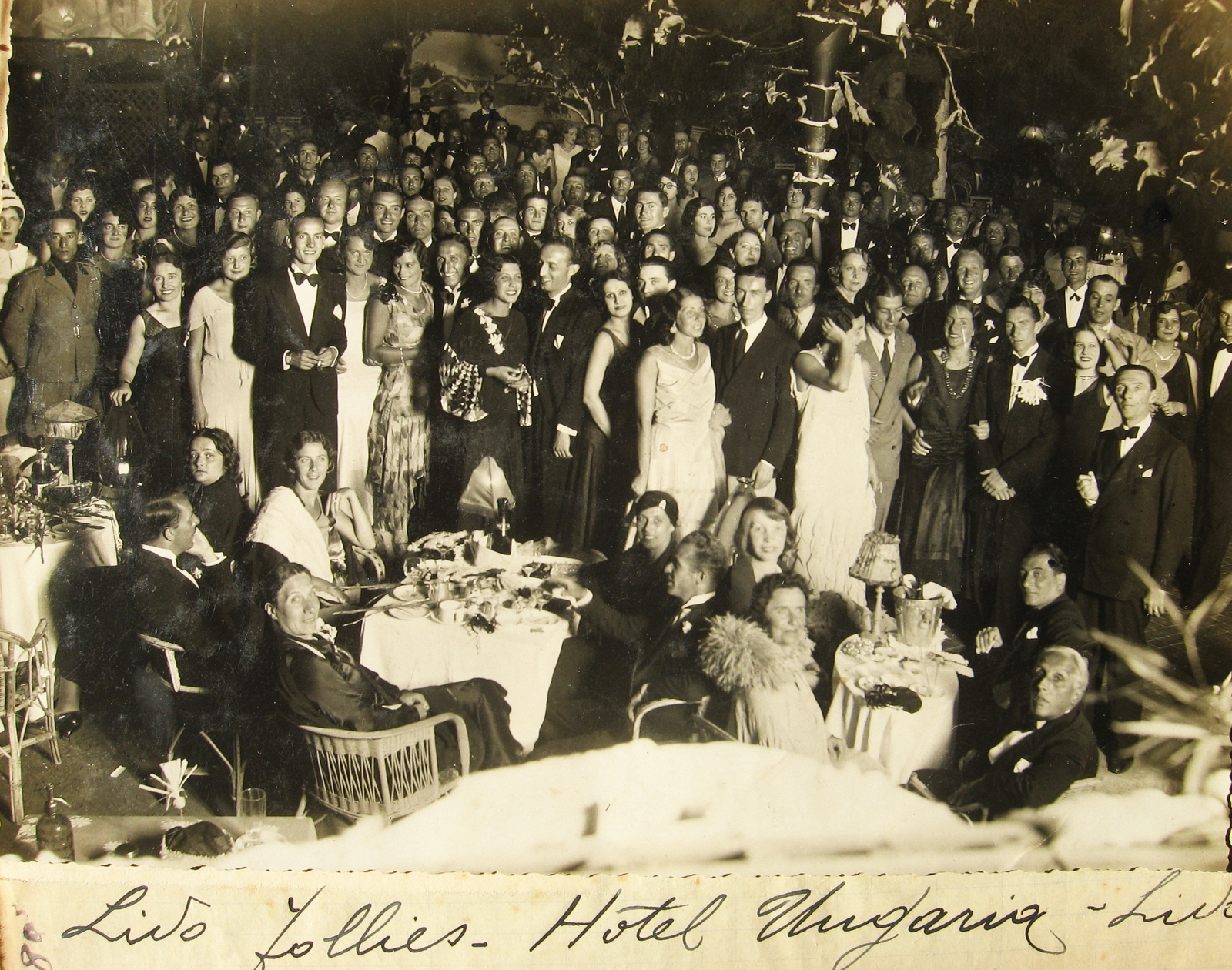 Olaszország, Velence, Lido, Hotel Hungaria (később Grande Albergo Ausonia & Hungaria) étterme., 1930, Fancsy István, bál, nagyvilági élet, Fortepan #85515