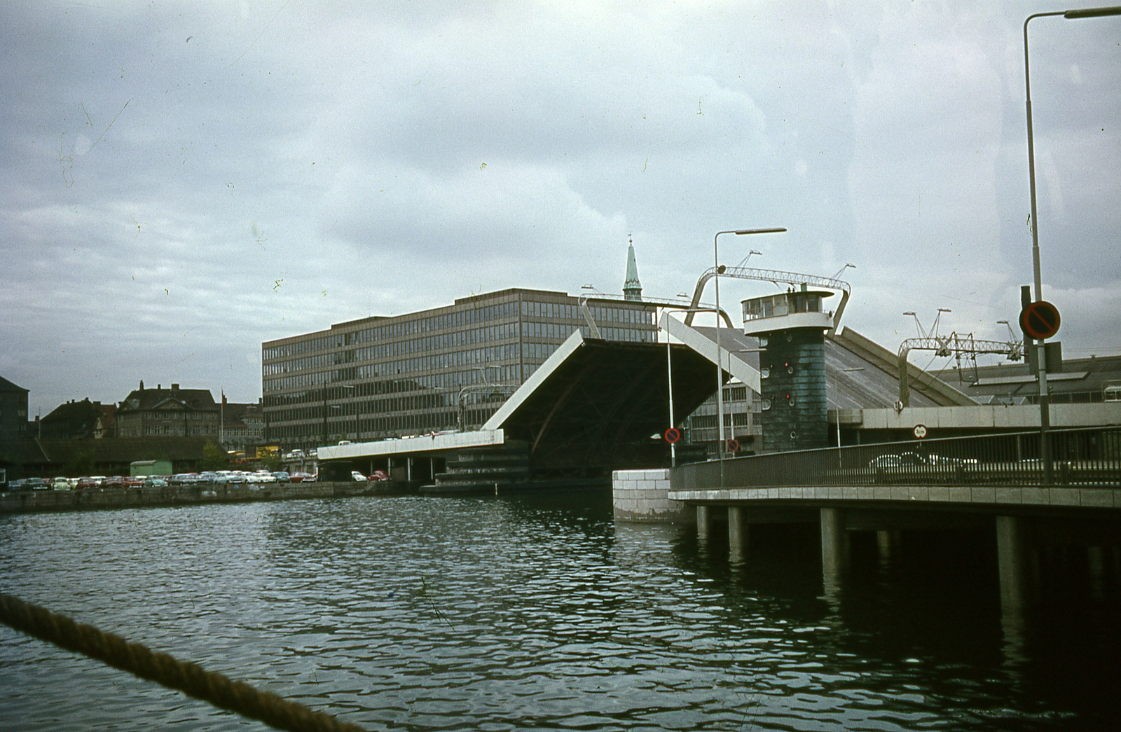 Denmark, Copenhagen, Inderhavn, Knippelsbro., 1966, Lőw Miklós, colorful, bridge, movable bridge, Fortepan #85609