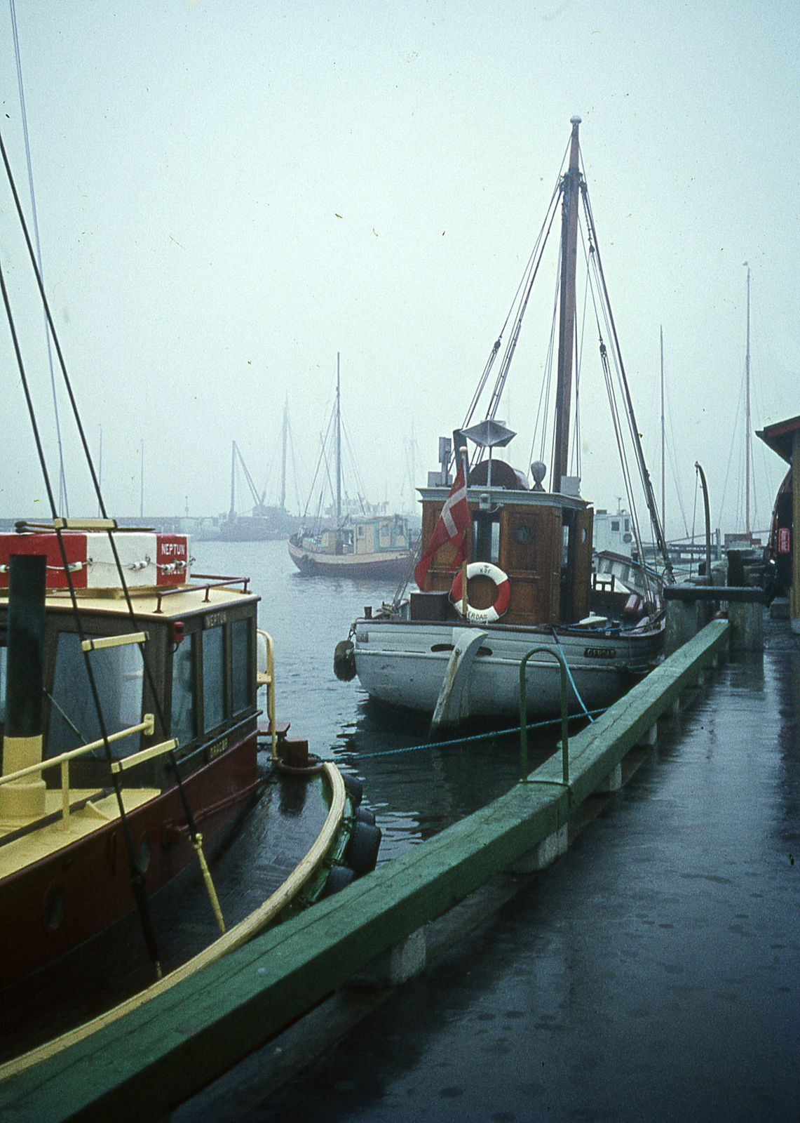 Denmark, Dragor, kikötő., 1963, Lőw Miklós, ship, colorful, port, Fortepan #85632