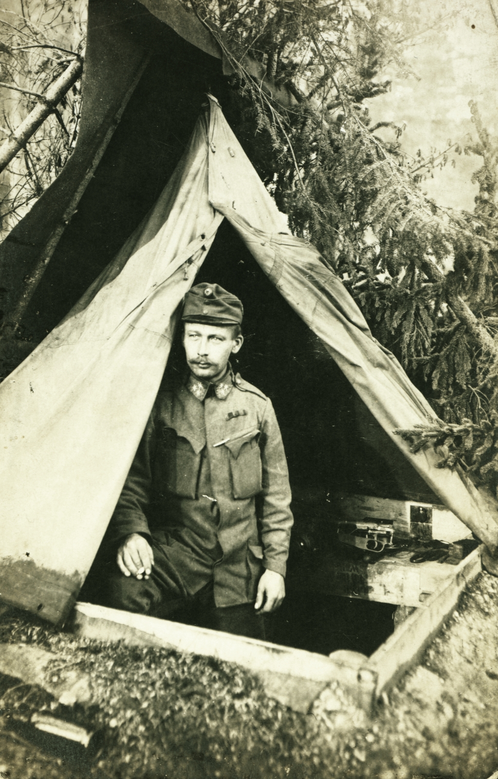 1915, Moravecz János, First World War, soldier, Fortepan #85684