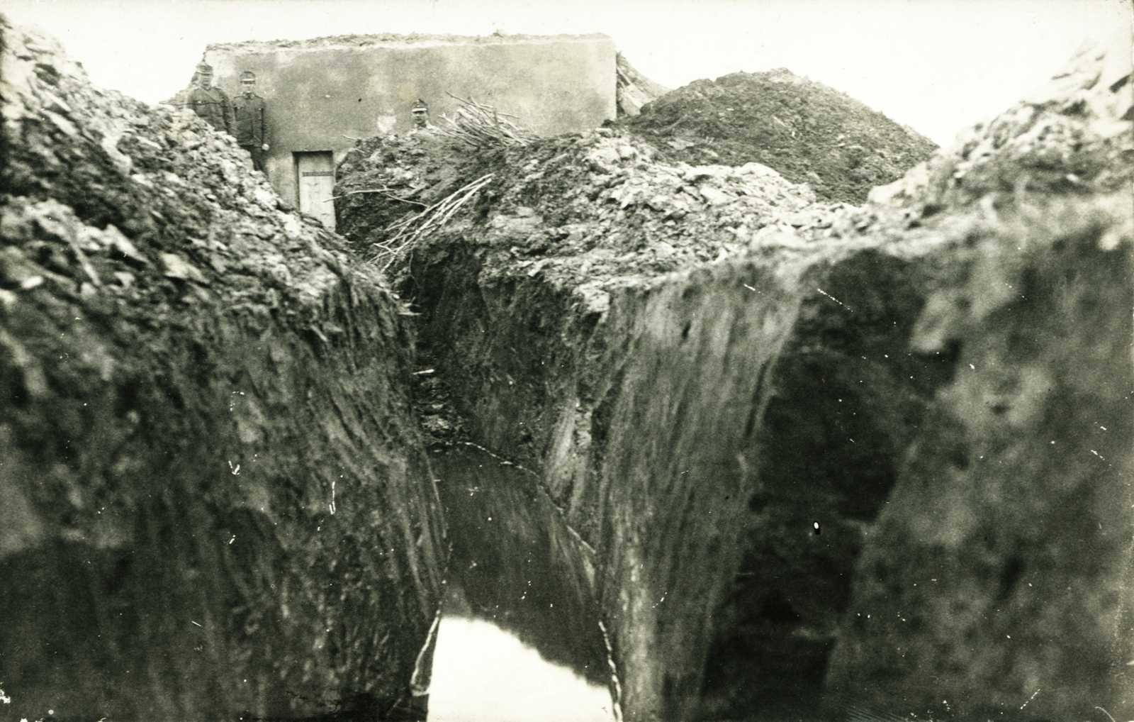 1916, Moravecz János, First World War, trench, Fortepan #85695