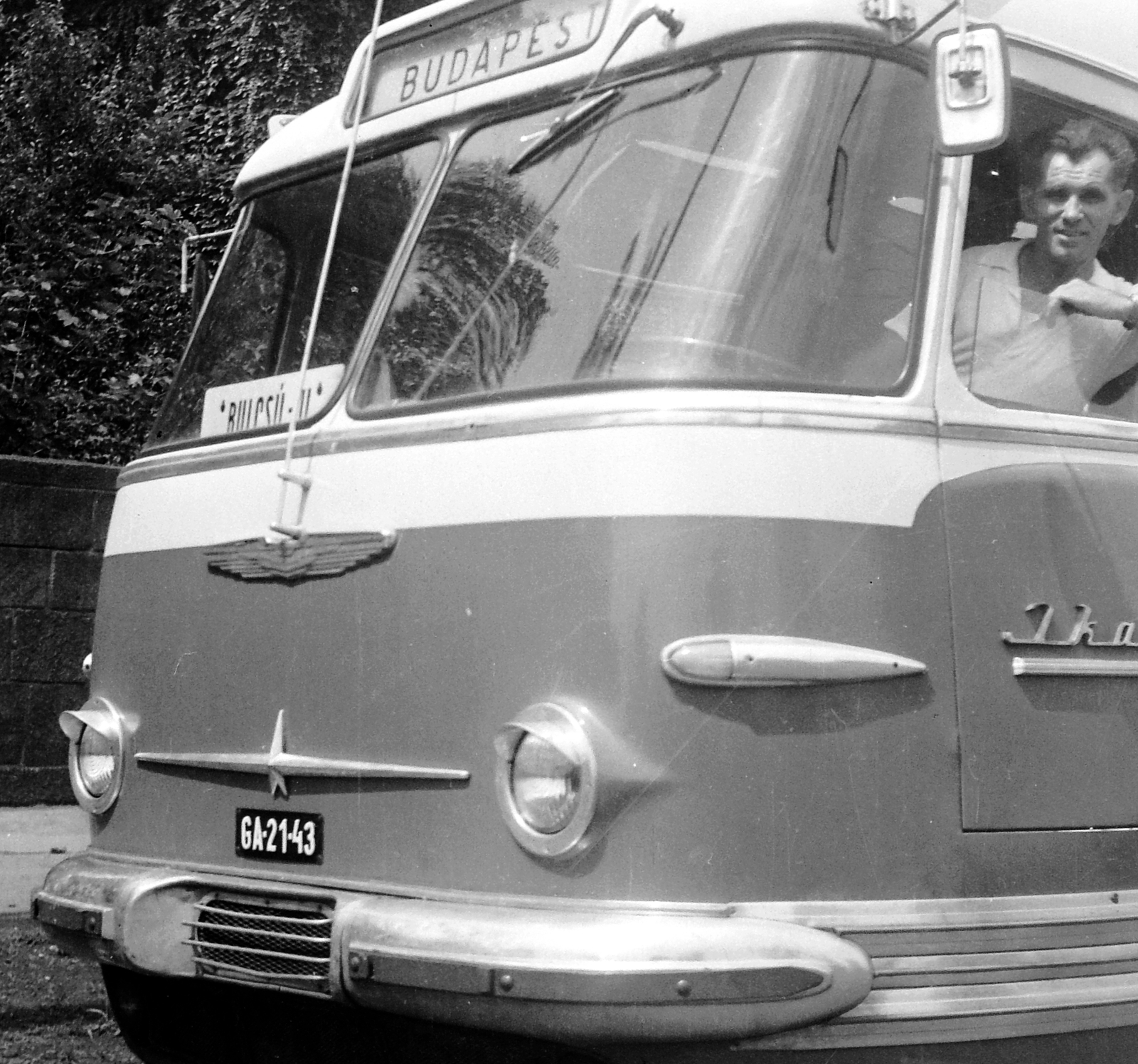 1960, Fortepan, portrait, bus, Ikarus-brand, chauffeur, number plate, Fortepan #8572