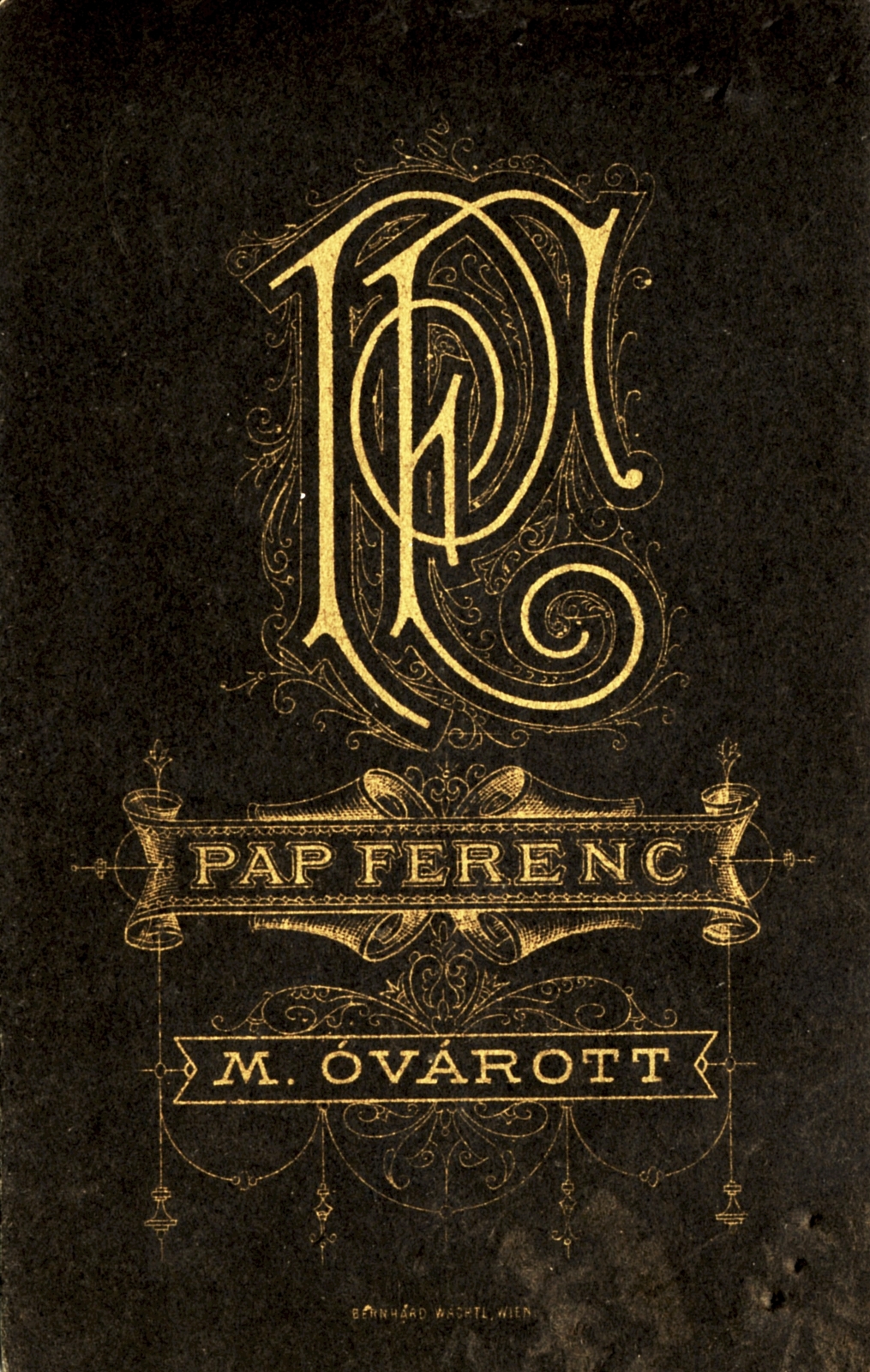 Hungary, Mosonmagyaróvár, Pap Ferenc fényképész., 1900, Schermann Ákos, studio, photographer, verso, Fortepan #85833