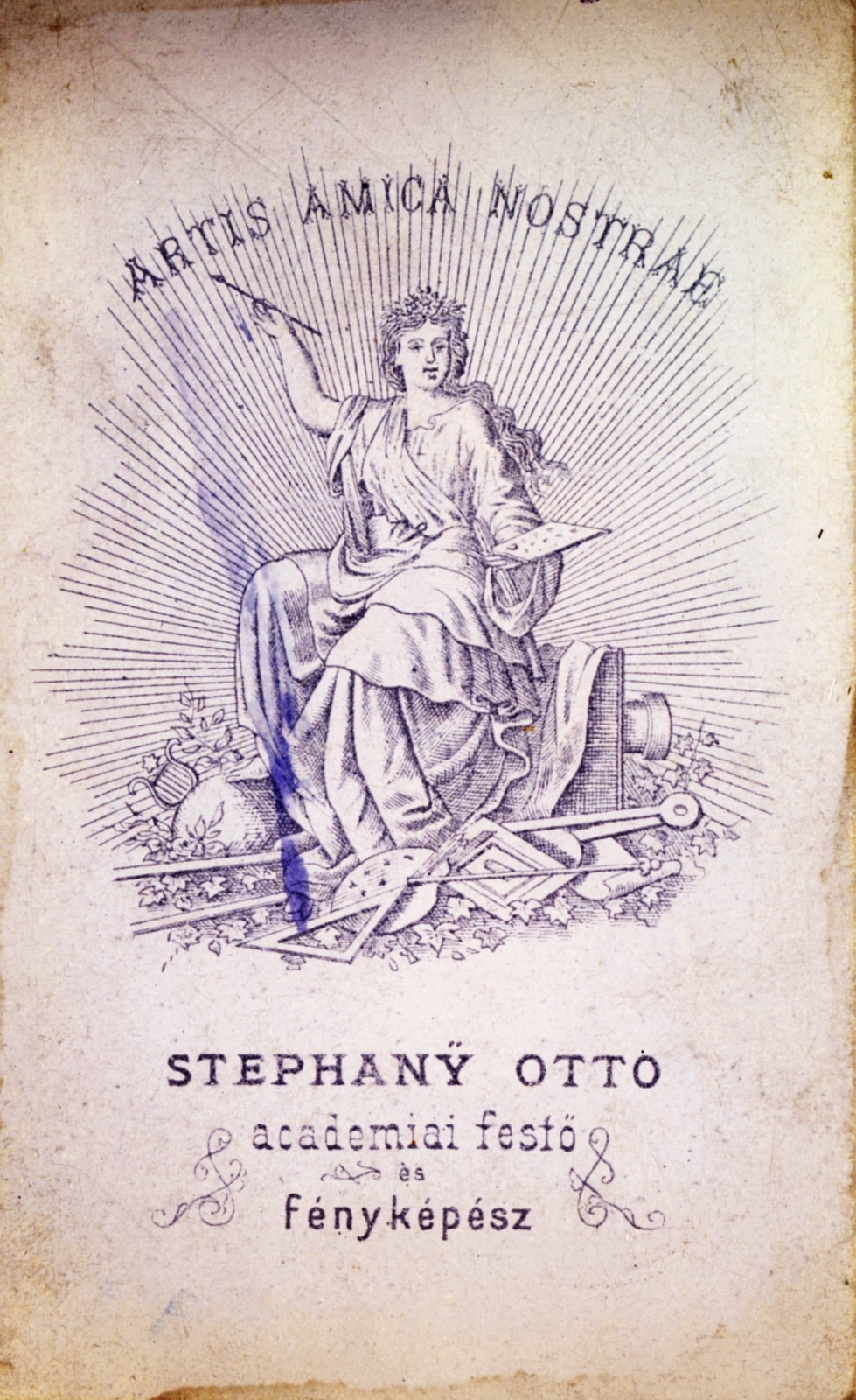 Serbia, Subotica, Stephany Ottó festő és fényképész., 1900, Schermann Ákos, studio, photographer, verso, Fortepan #85840