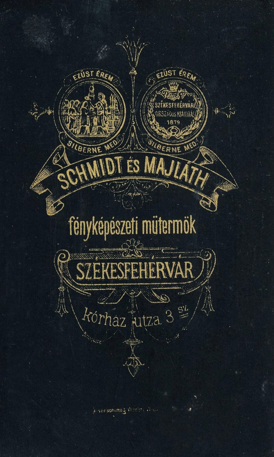 Hungary, Székesfehérvár, Kórház utca 3., Schmidt és Majláth fényképészeti műterme., 1900, Székesfehérvár Városi Képtár, studio, photographer, verso, Fortepan #85868
