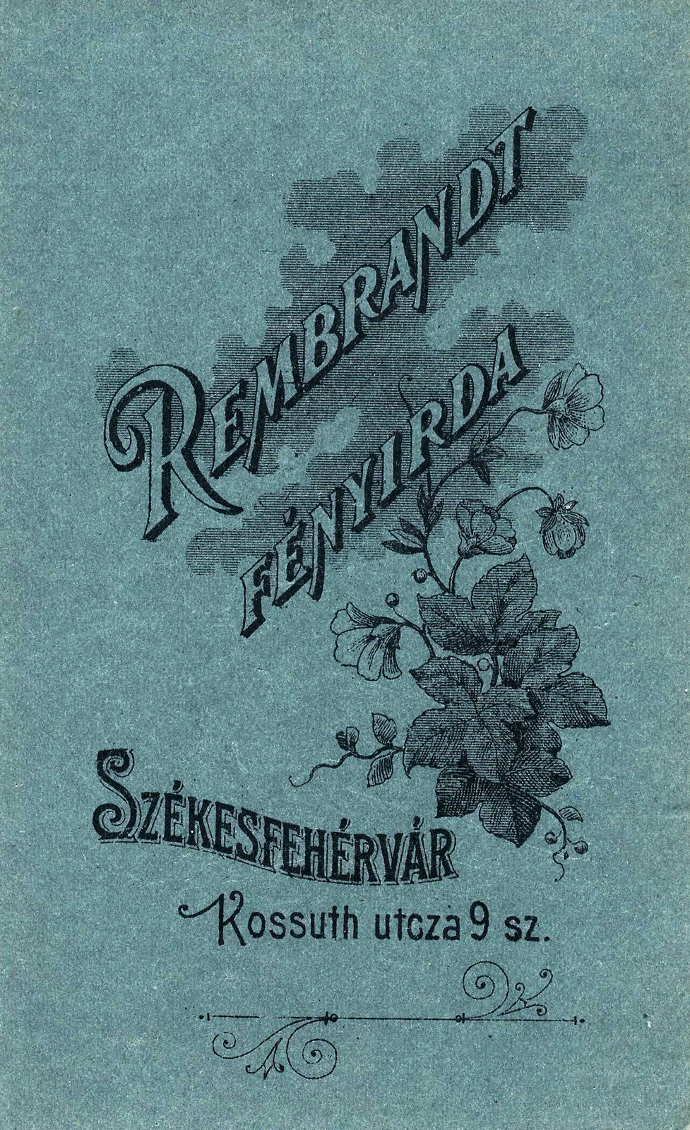 Hungary, Székesfehérvár, Kossuth utca 9., Rembrandt fényírda., 1906, Székesfehérvár Városi Képtár, studio, photographer, verso, Fortepan #85892