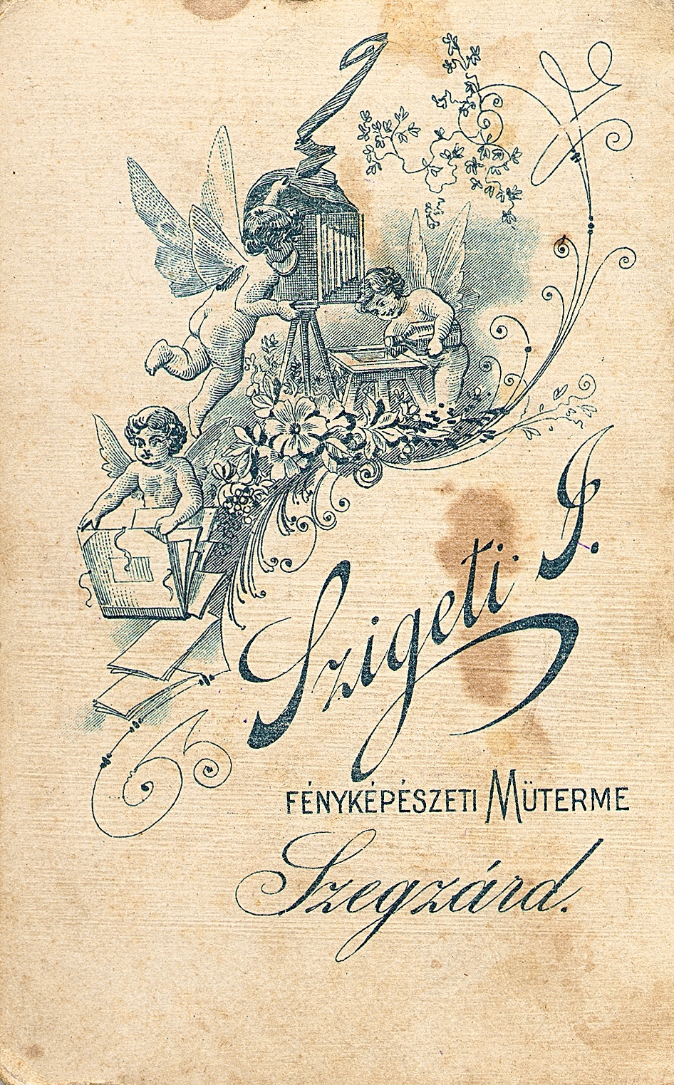 Magyarország, Szekszárd, Szigeti J. fényképészeti műterme., 1906, Erky-Nagy Tibor, műterem, fényképész, hátlap, Fortepan #85947