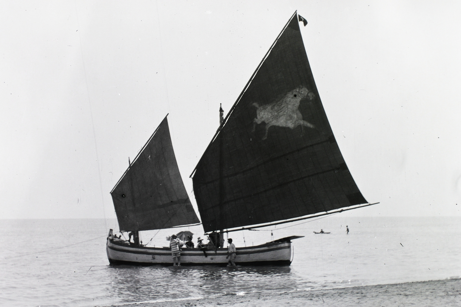 1910, Schmidt Albin, vitorláshajó, lugger, Fortepan #86235