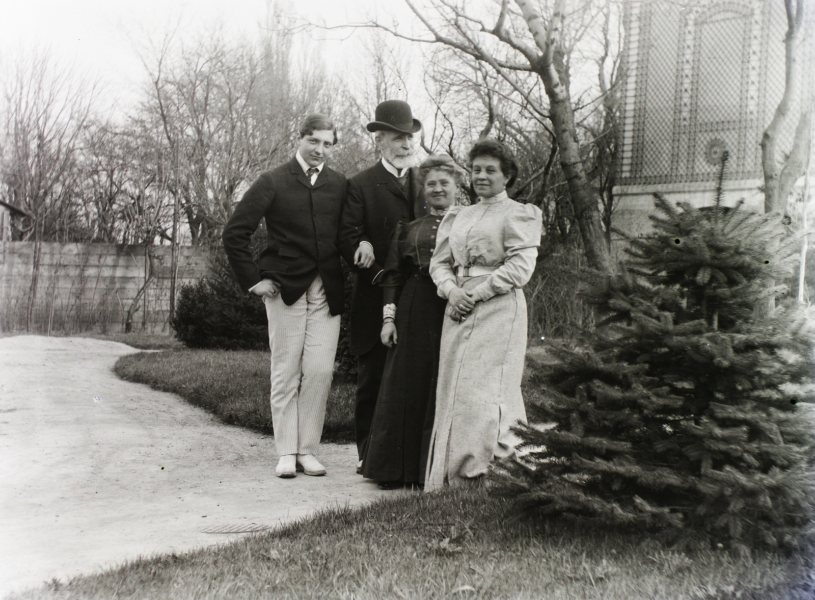 1908, Schmidt Albin, bowler hat, family, Fortepan #86250