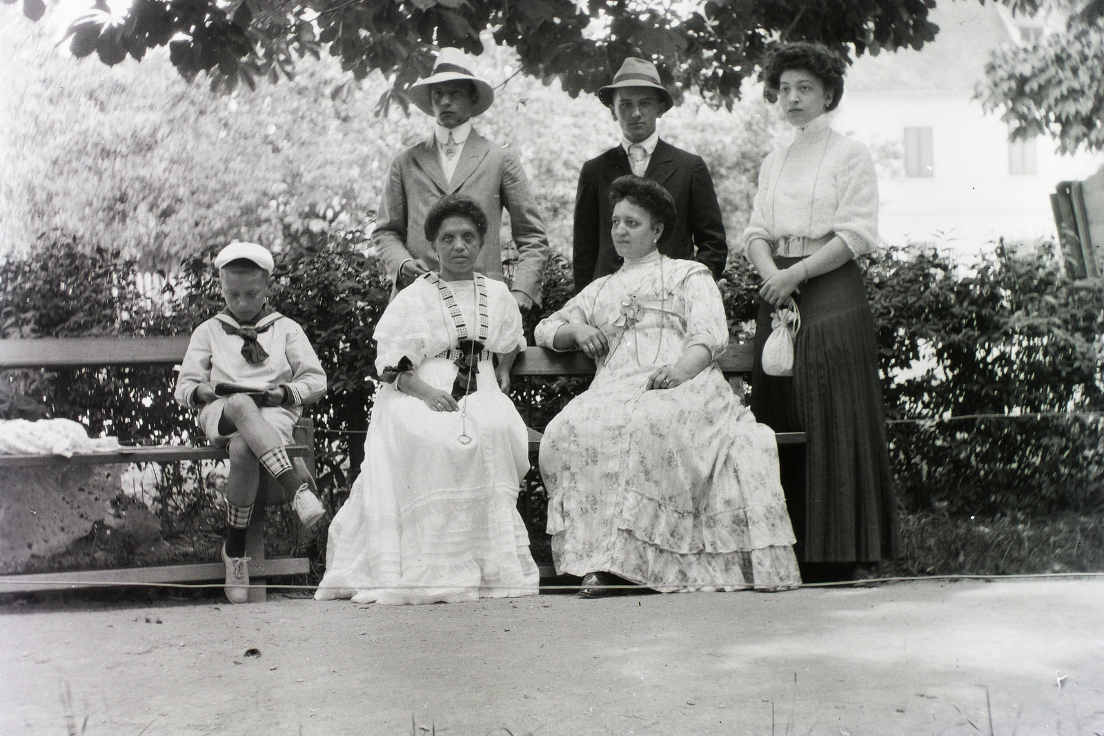 1908, Schmidt Albin, reading, tableau, Fortepan #86261
