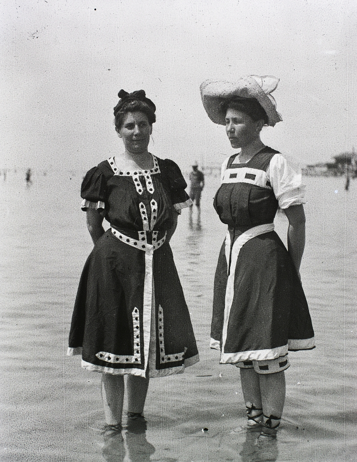 Olaszország, Grado, Strand., 1910, Schmidt Albin, fürdőruha, Fortepan #86277