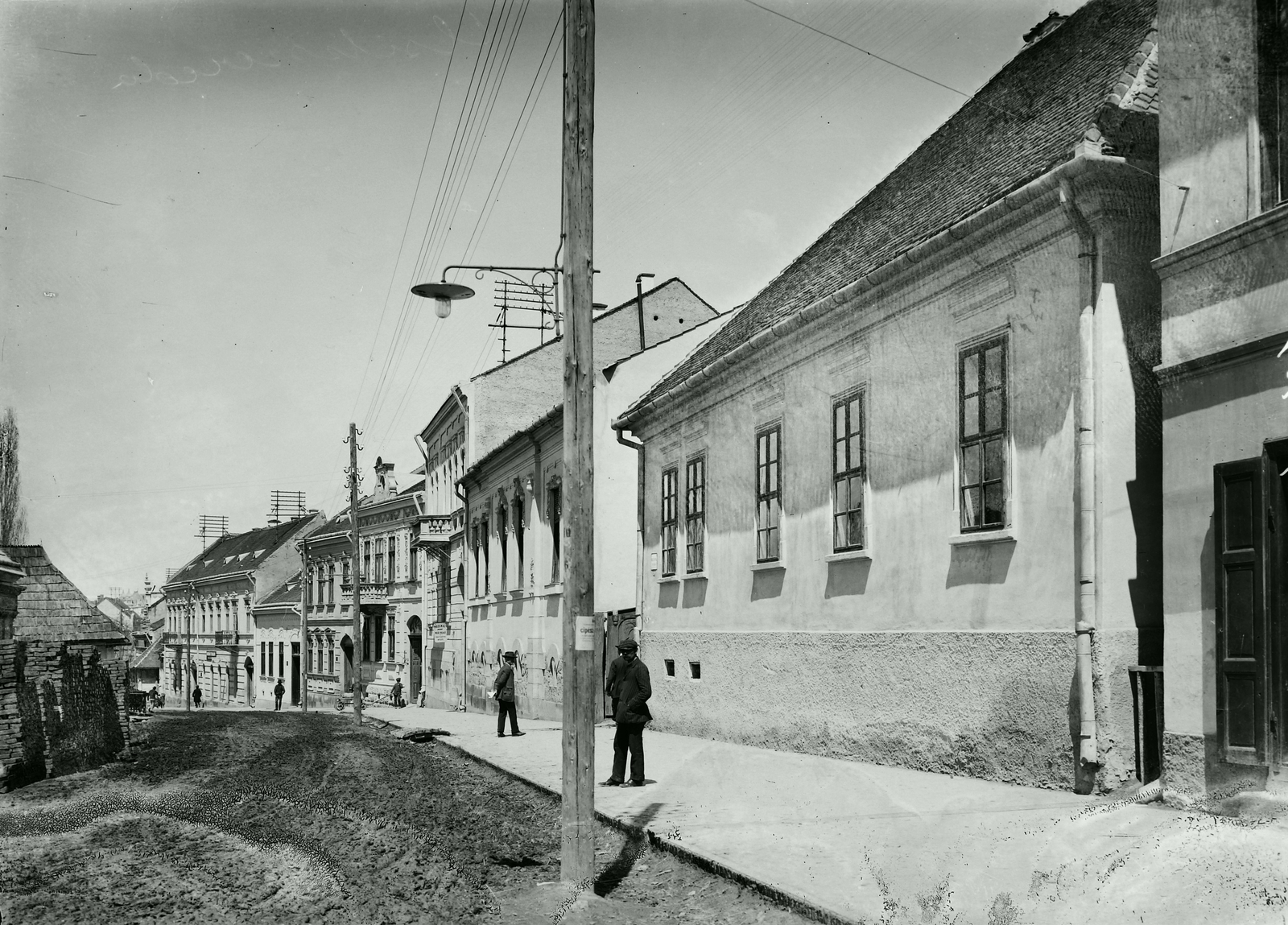 Romania,Transylvania, Miercurea Ciuc, Petőfi Sándor utca a Kőrösi Csoma Sándor utcától a Majláth Gusztáv Károly tér felé nézve., 1914, Magyar Földrajzi Múzeum / Erdélyi Mór cége, Fortepan #86574