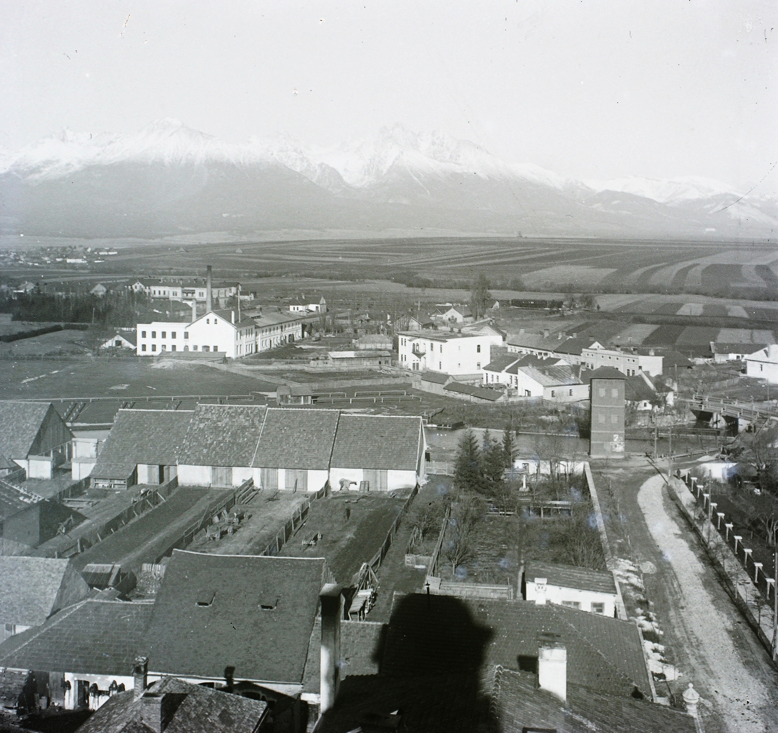 Szlovákia, Poprád, Magas-Tátra a Szent Egyed templom tornyából nézve., 1906, Magyar Földrajzi Múzeum / Erdélyi Mór cége, hegy, Tátra hegység, Fortepan #86845