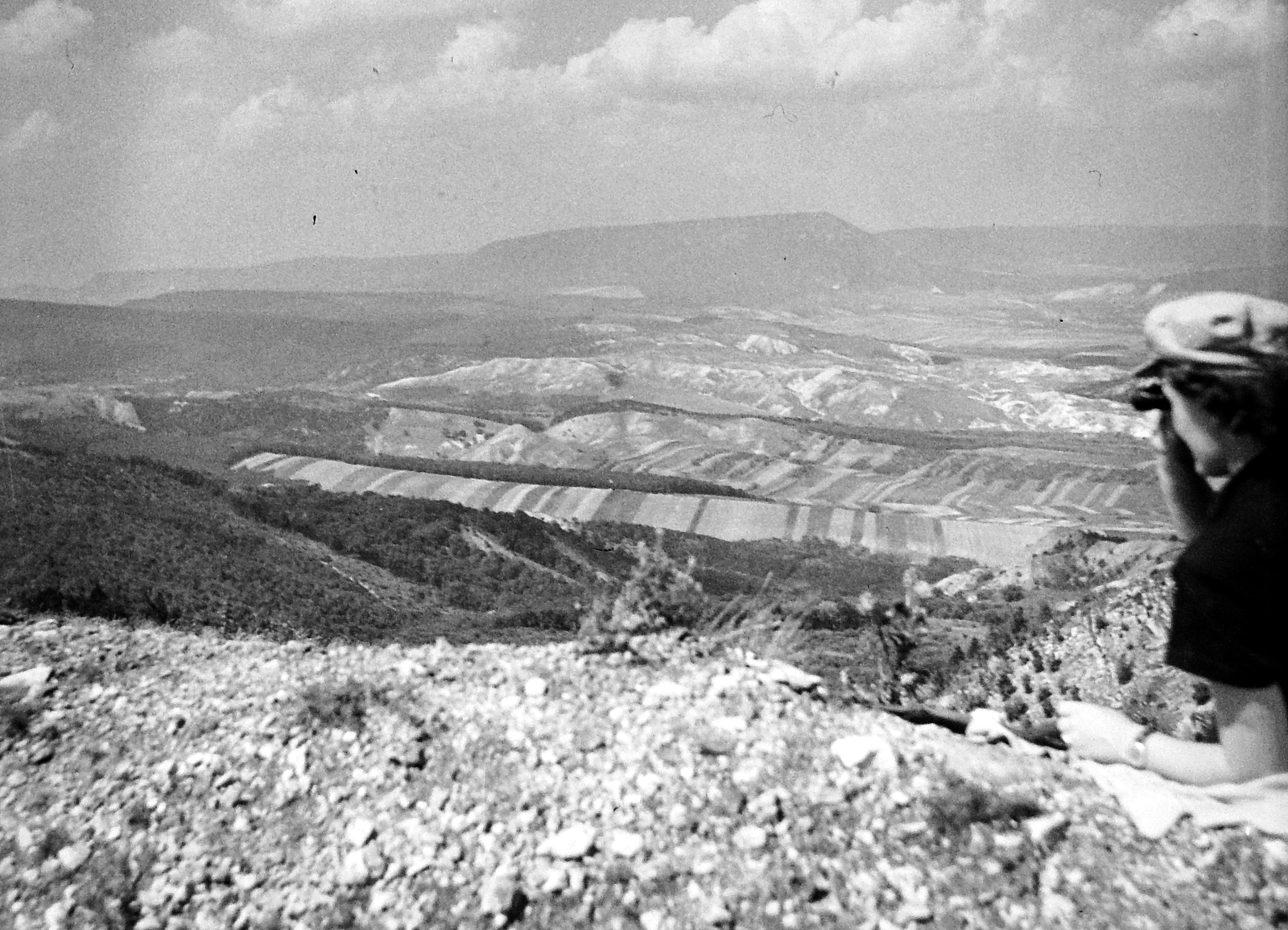 Hungary, Nagykovácsi, Nagy-Szénás, kilátás a Pilis felé., 1949, Gyöngyi, picture, Fortepan #8688