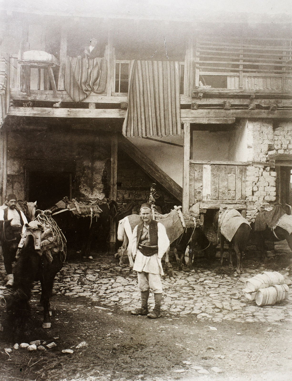 Bosznia-Hercegovina, Foča, 1902, Magyar Földrajzi Múzeum / Erdélyi Mór cége, ló, népviselet, lópokróc, kapca, Fortepan #86957