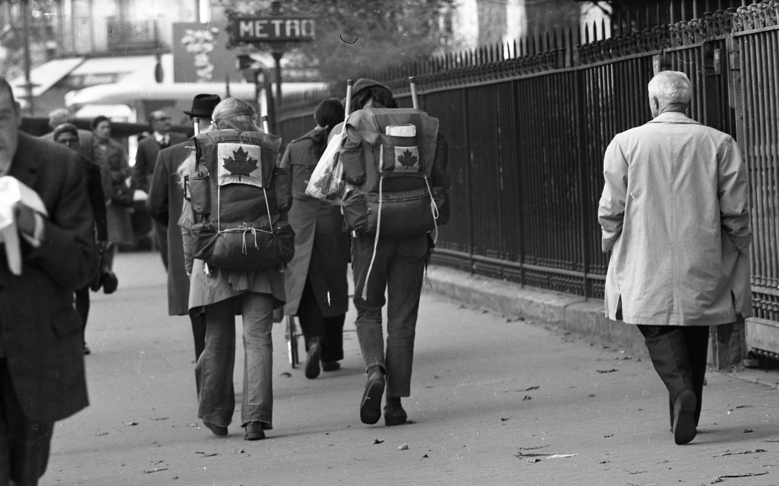 France, Paris, 1971, Urbán Tamás, backpack, subway station, Fortepan #87463