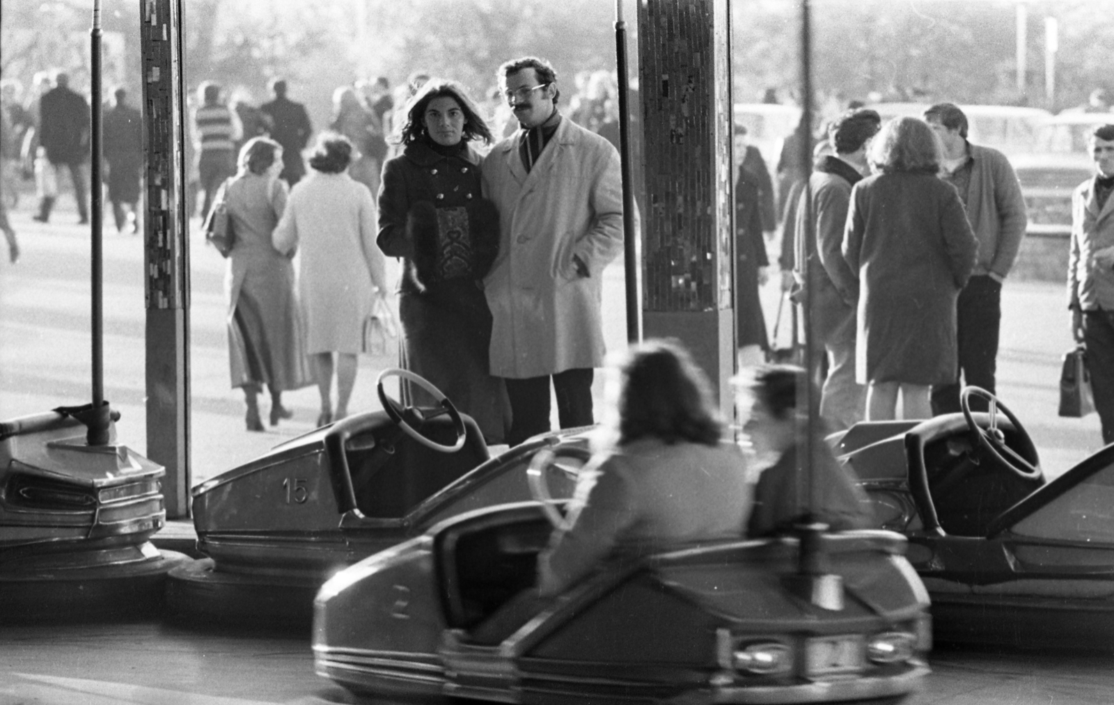 1971, Urbán Tamás, muff, vidámpark, dodzsem, Fortepan #87471