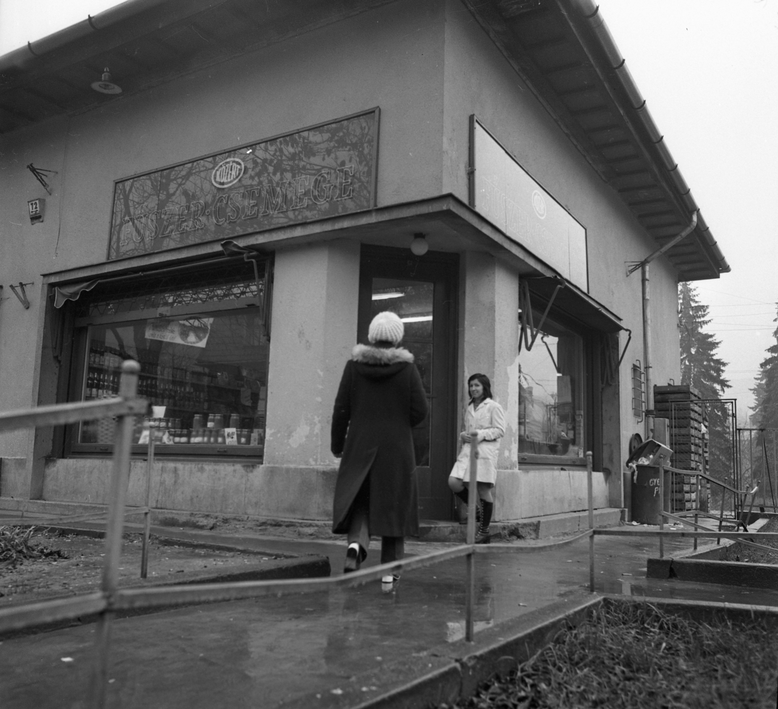 Magyarország, Budapest II., Pasaréti út - Volkmann utca sarok., 1972, Urbán Tamás, kirakat, Budapest, élelmiszerbolt, Közért Vállalat, Fortepan #87949