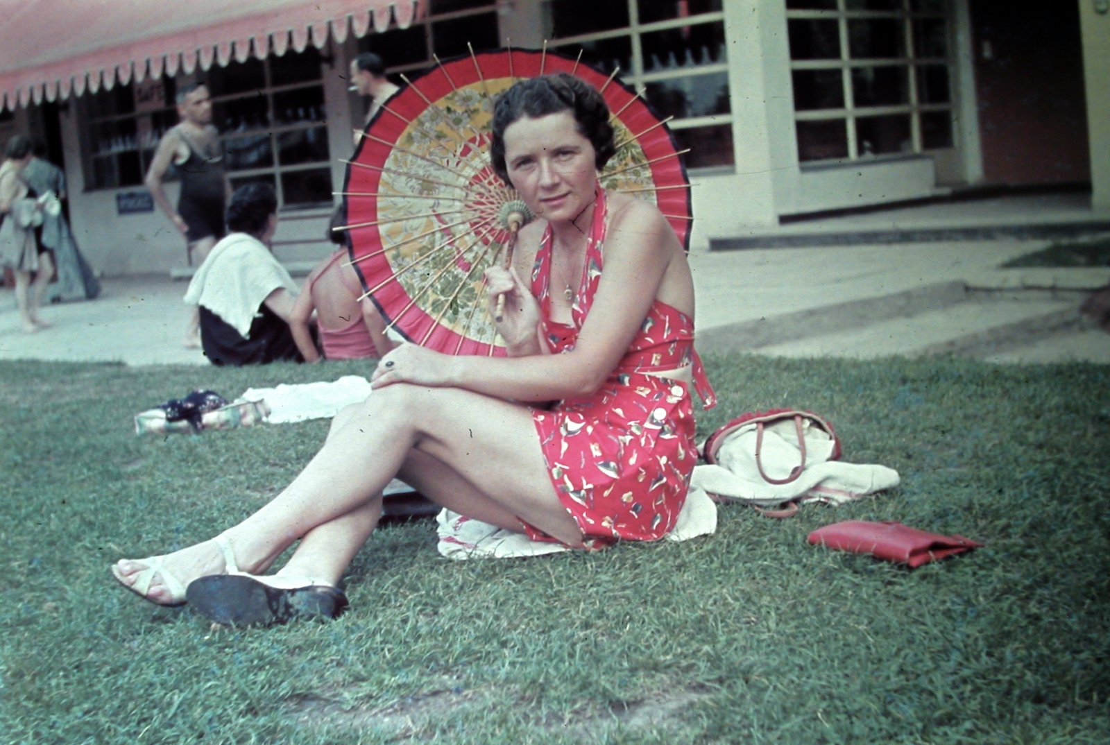 Hungary, Margit Islands, Budapest, Palatinus Strandfürdő., 1939, Fortepan, colorful, Fortepan #8799