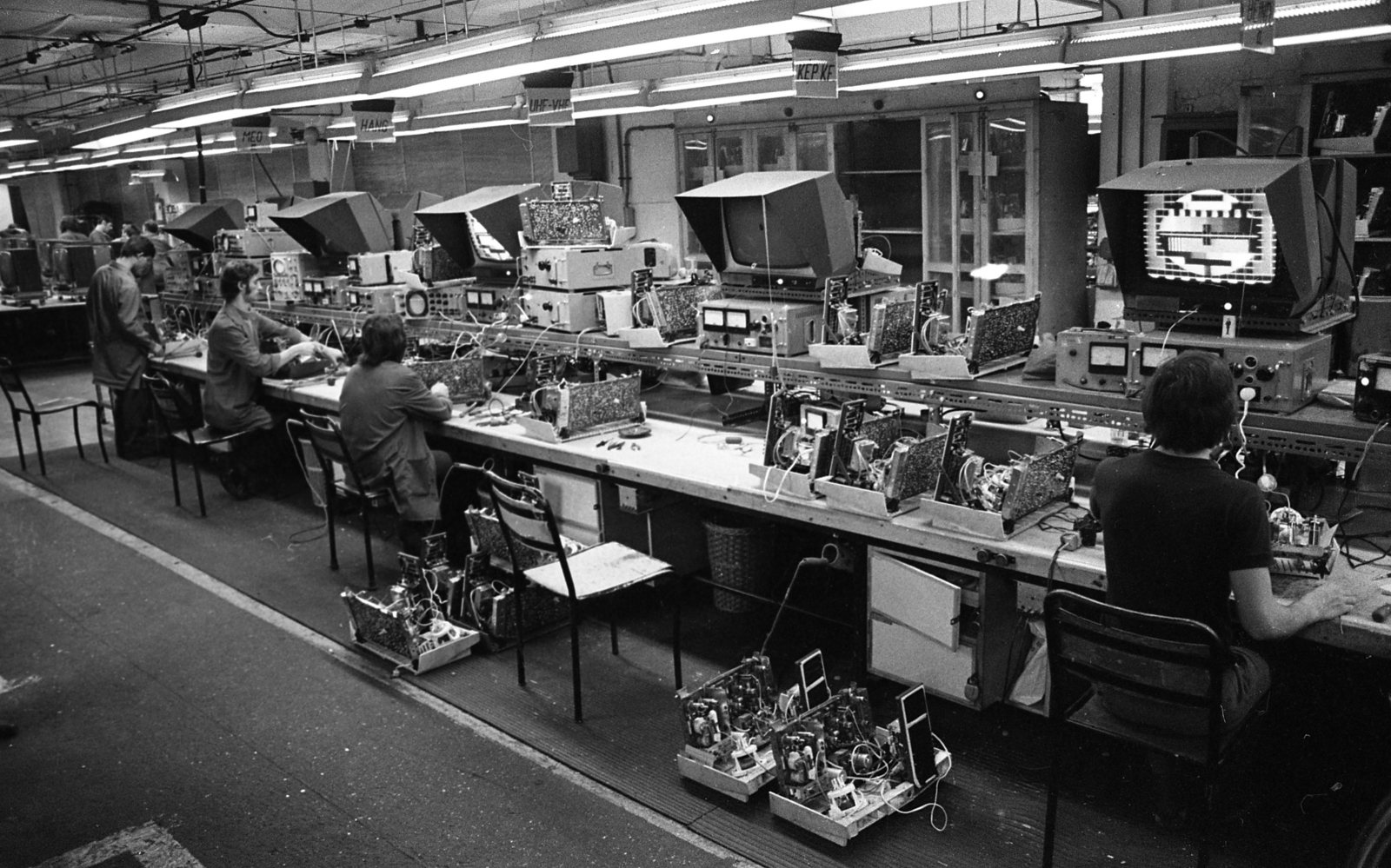 Magyarország, Budapest X., Jászberényi út 29., Orion Rádió és Villamossági Vállalat., 1973, Urbán Tamás, televízió, gyár, Budapest, Fortepan #87999