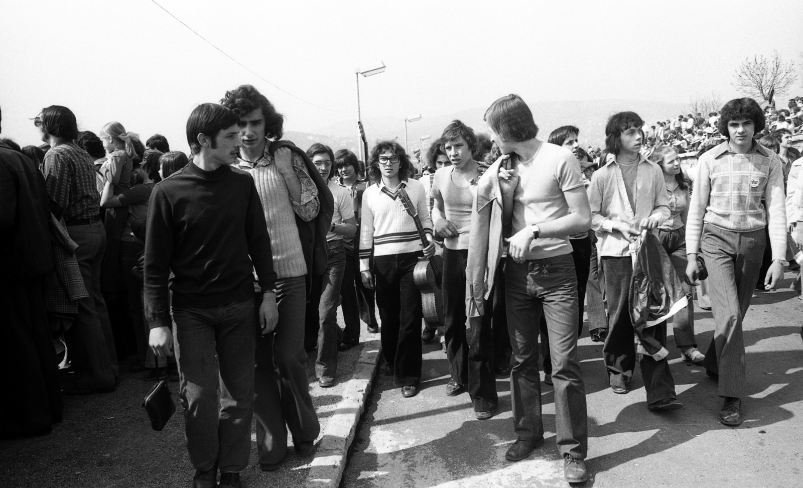 Hungary, Budapest XI., déli lejtő a Citadella alatt, Jubileumi park. Április 4-i ünnepség., 1976, Urbán Tamás, Budapest, Fortepan #88709