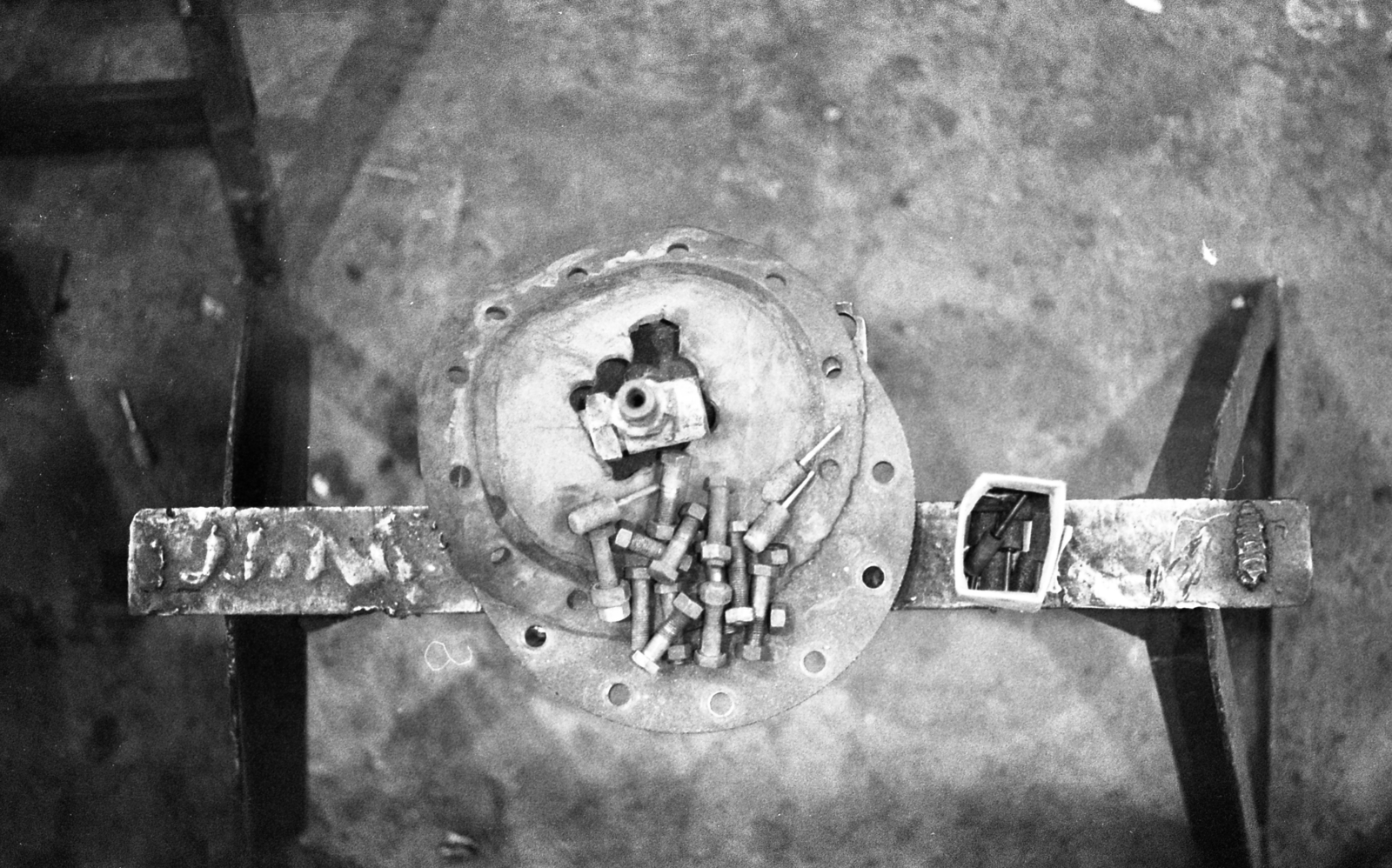 Magyarország, Budapest XIII., Váci út 178., Magyar Hajó- és Darugyár, Daru és Kazán Gyáregység., 1976, Urbán Tamás, Budapest, felülnézet, csendélet, Fortepan #88872